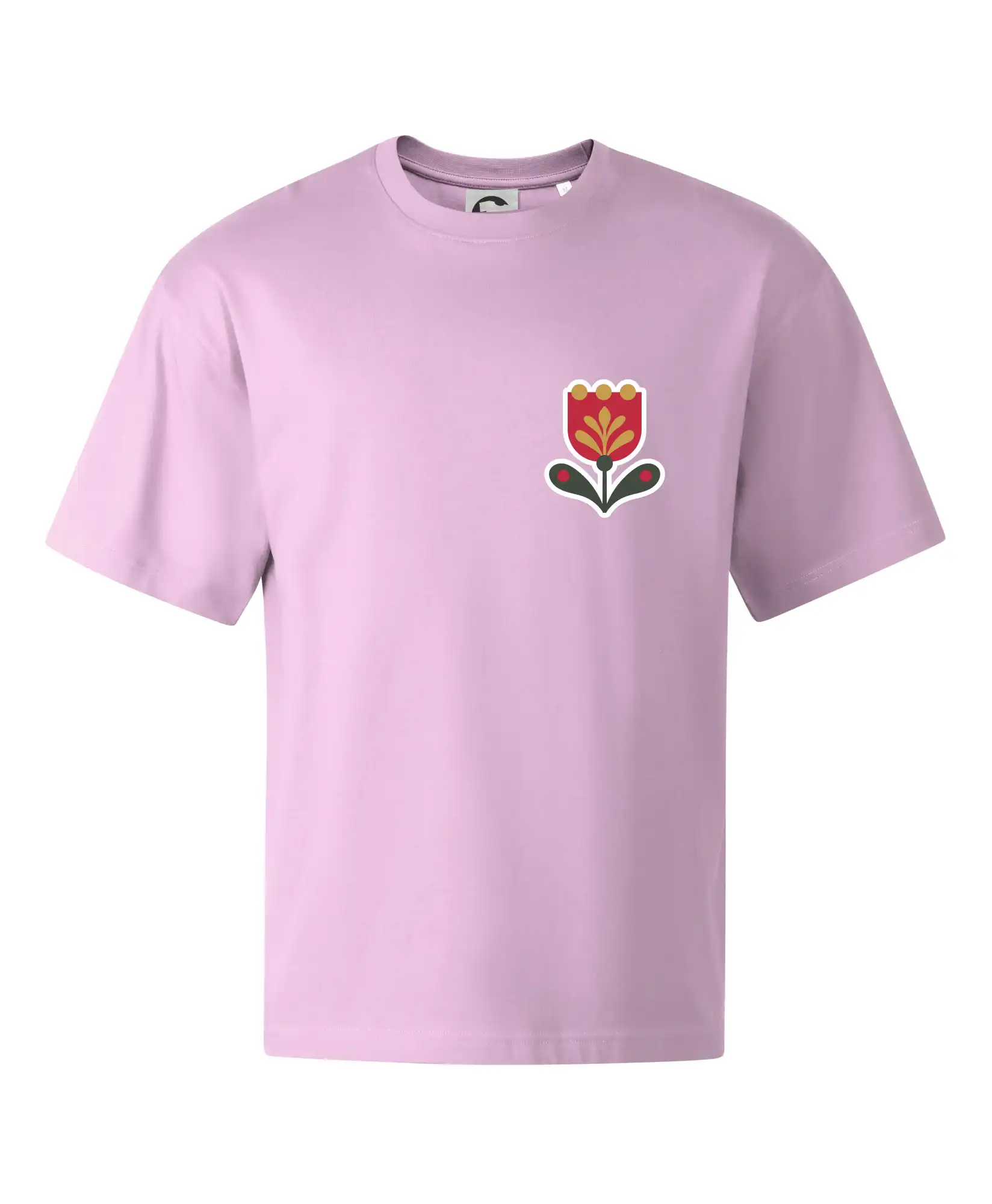 Folklor na prsu tulipán