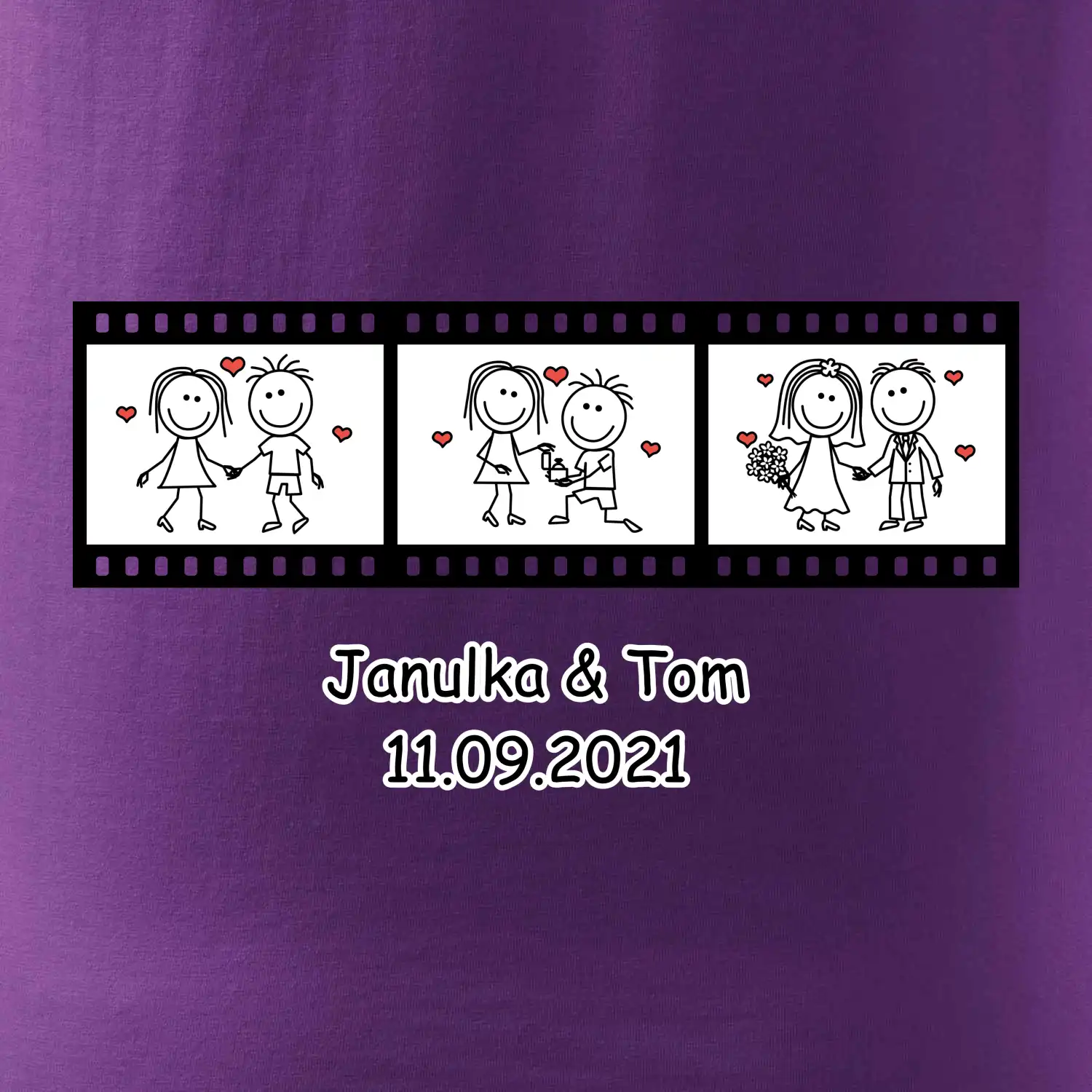 Svatební den - váš nápis (Hana-creative)