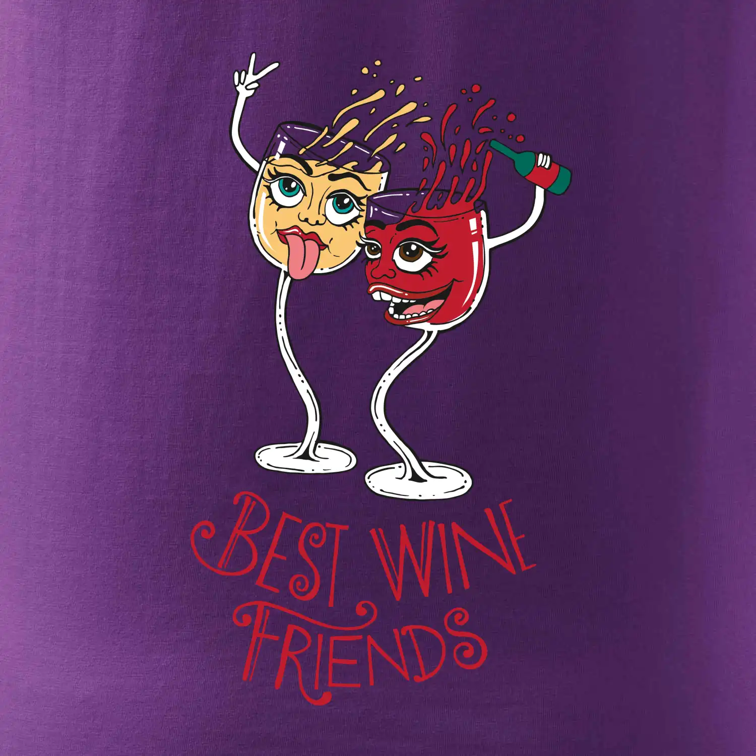 Best wine friends dancing (Pecka design)