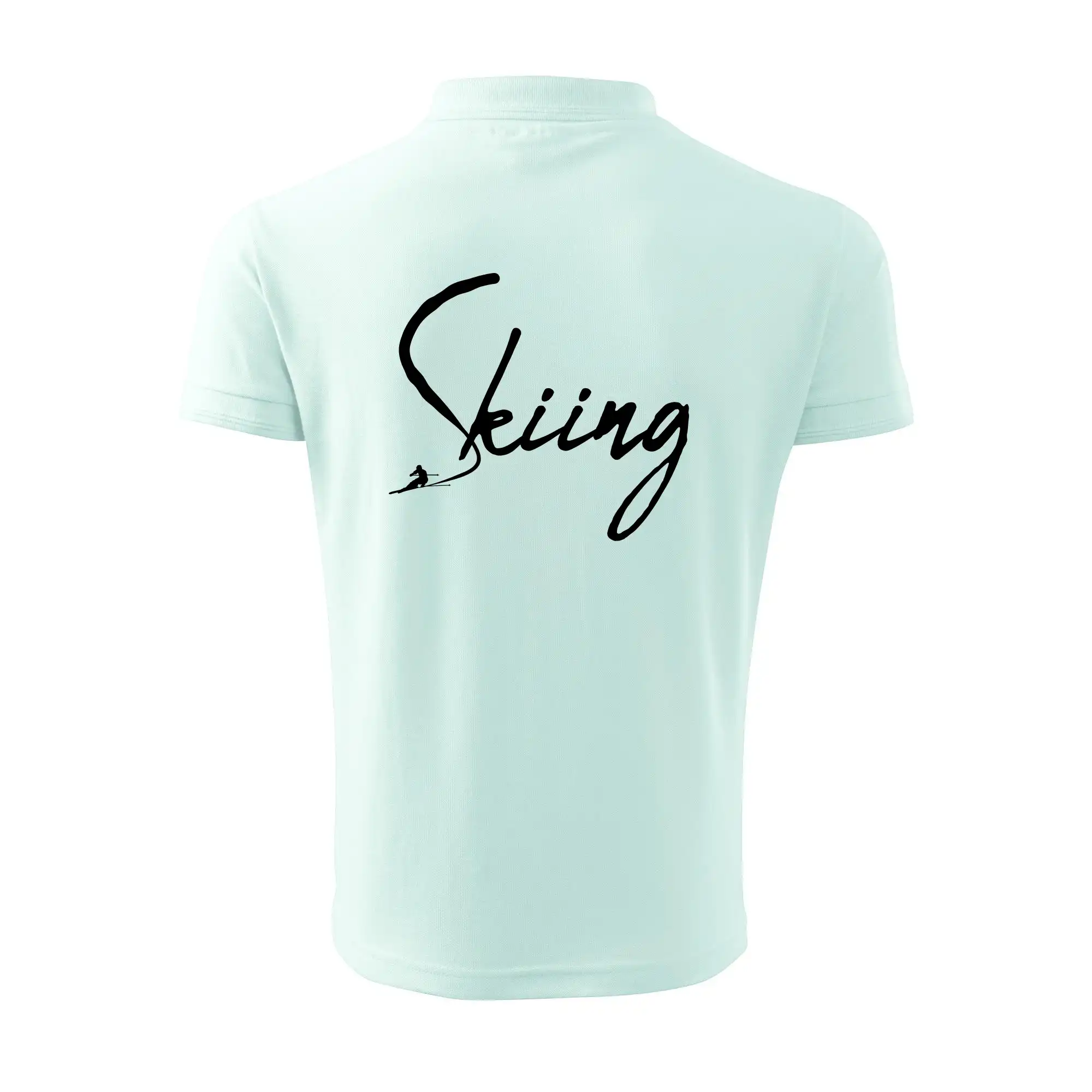 Skiing nápis lyžař