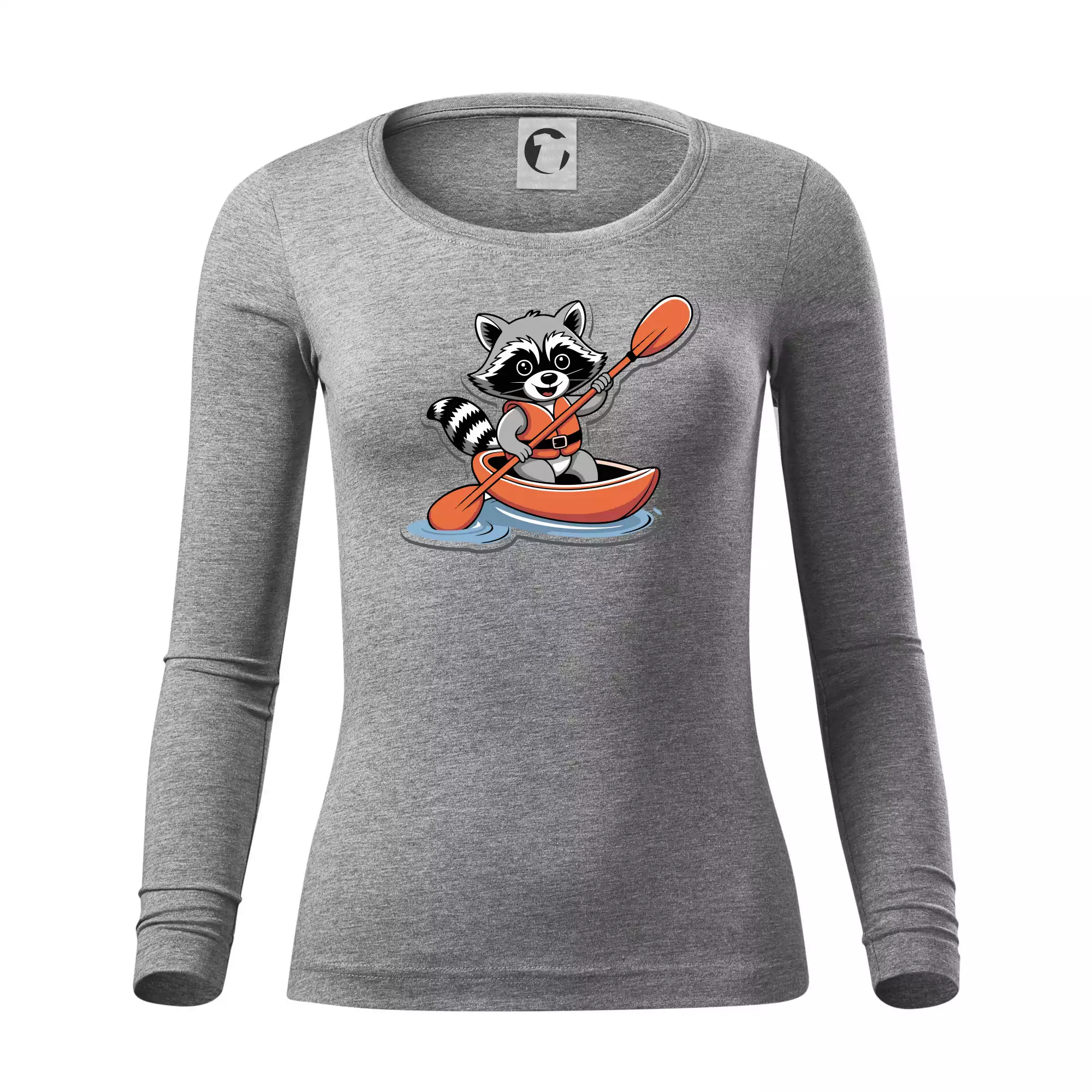 Mýval v kajaku kreslený