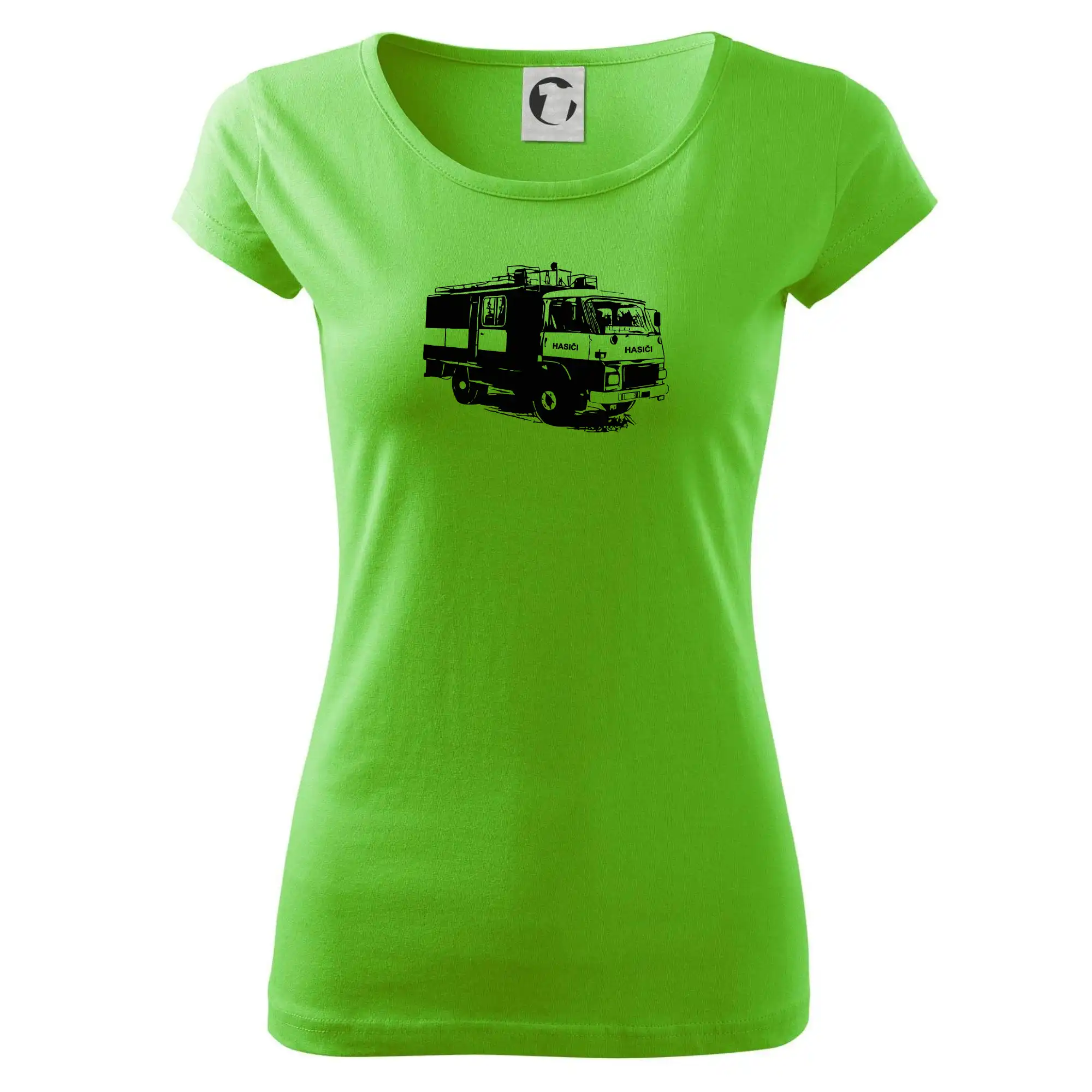 Originálne tričká pre hasičov - Hasičské auto Hasiči - Dámske tričko Pure