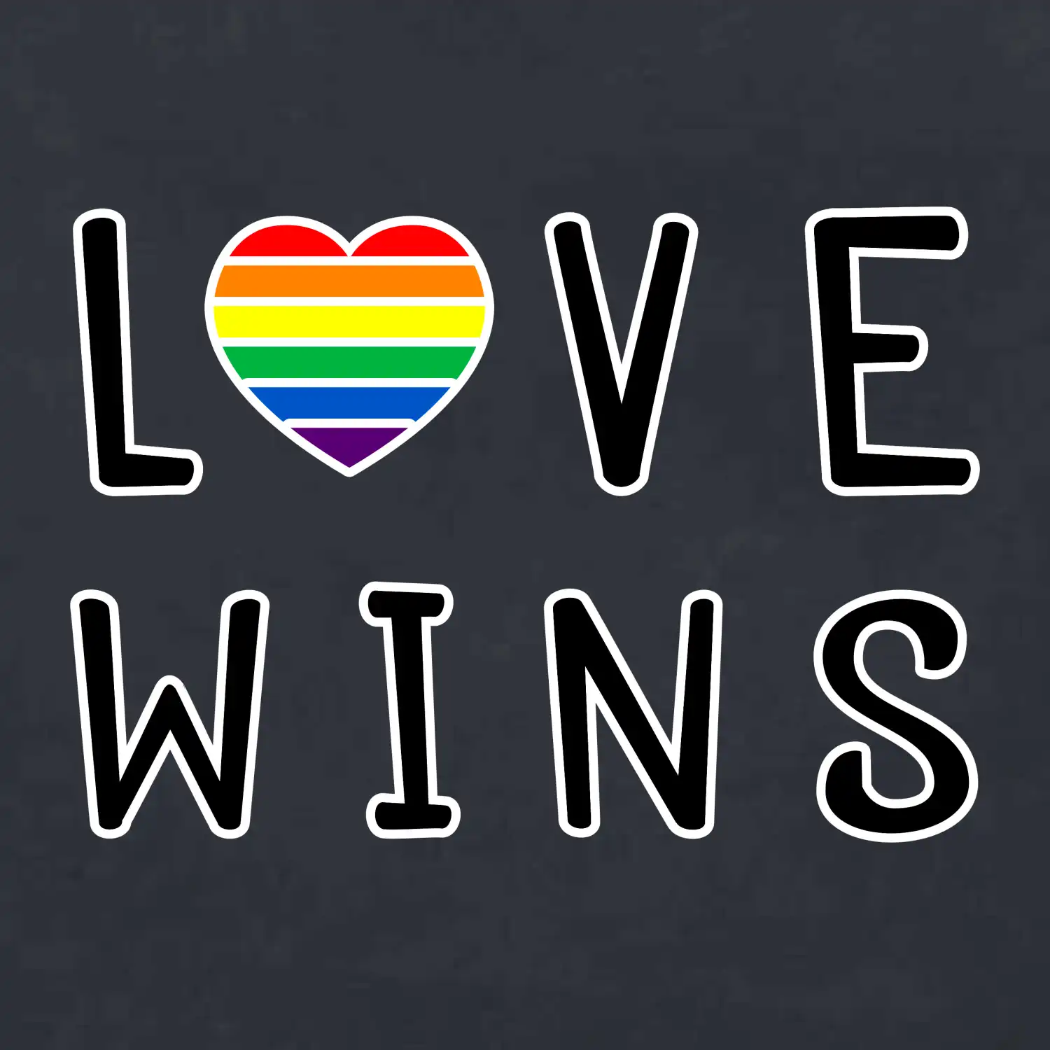 Love wins nápis