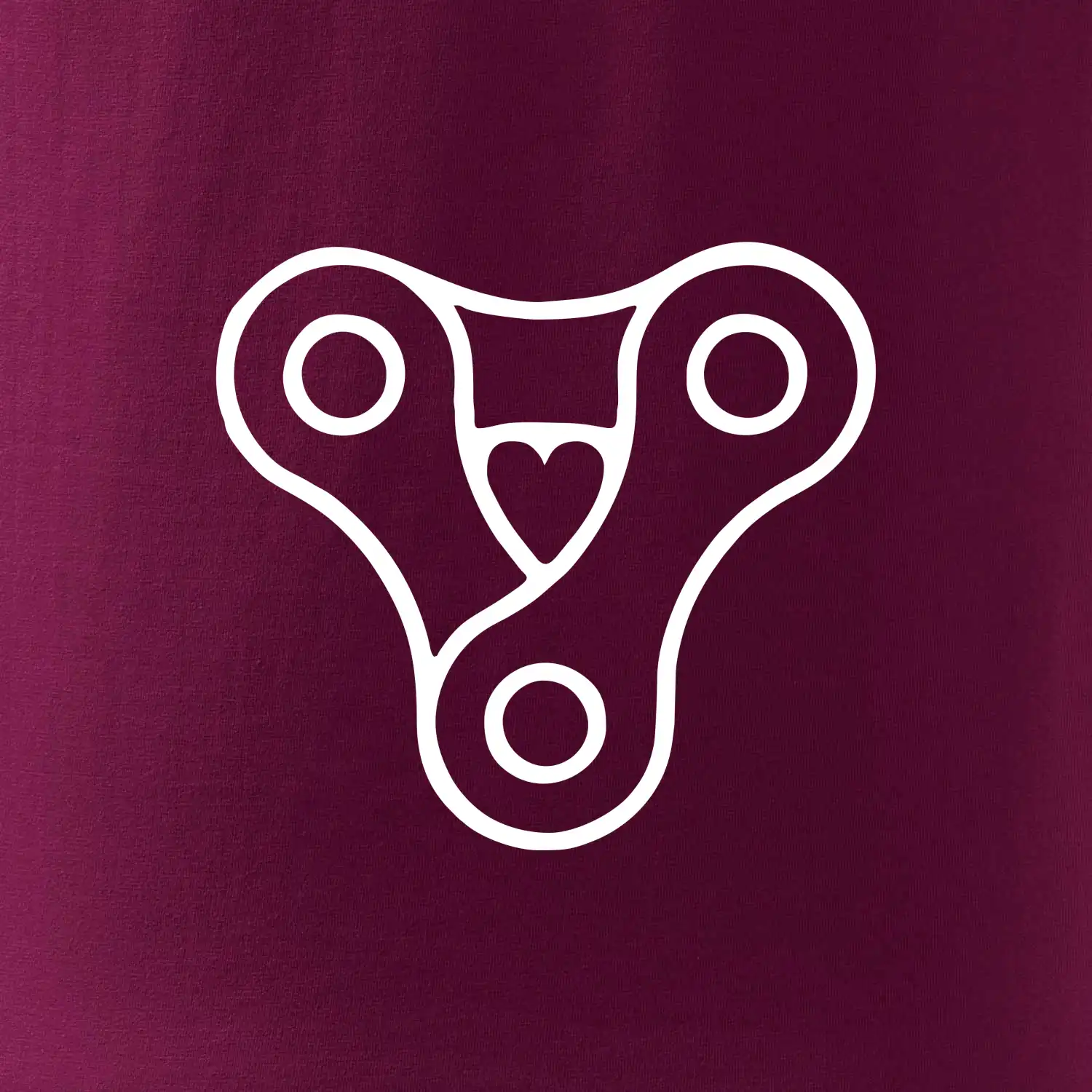 Cyklo srdce řetěz trojúhelník