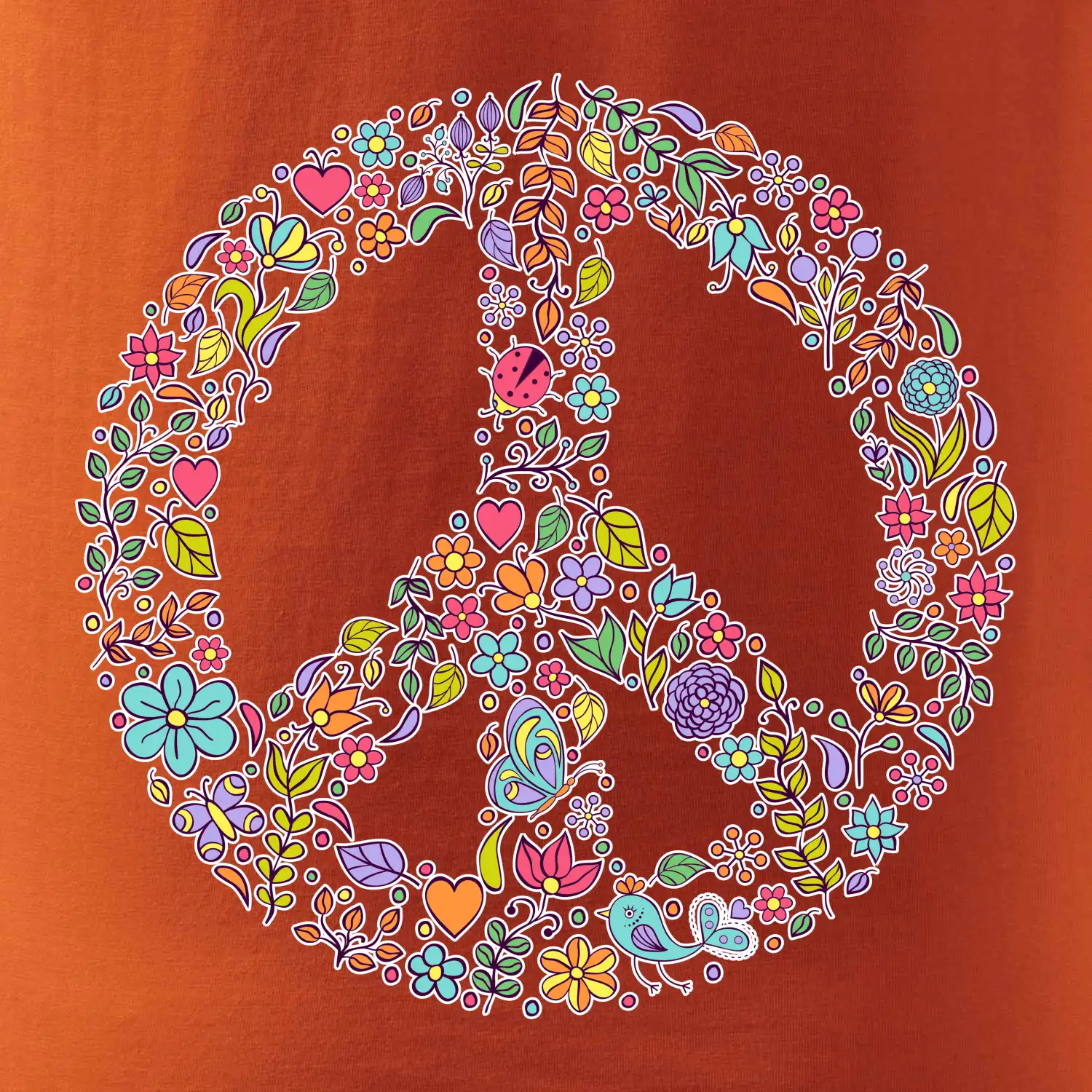 Peace symbol lístečky