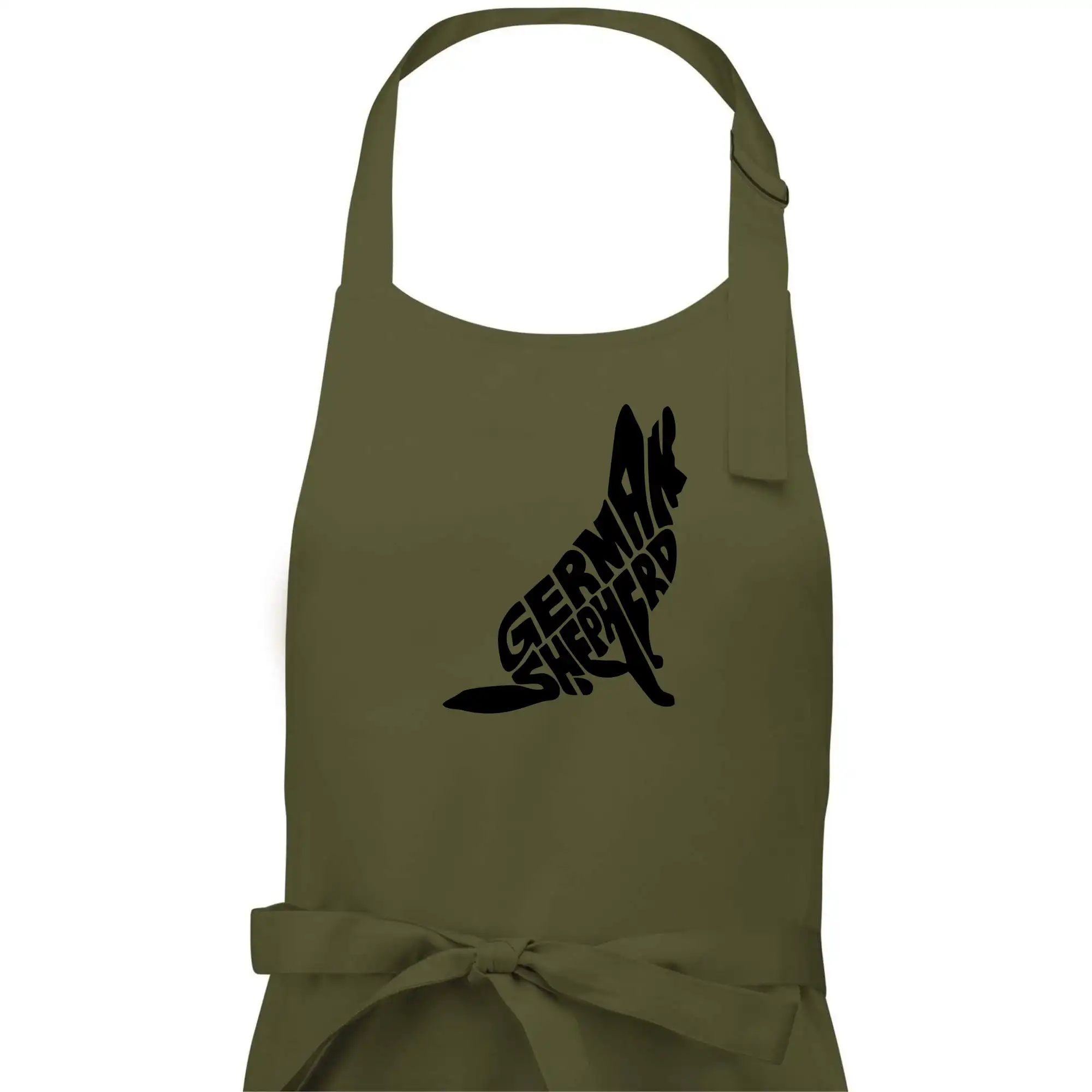 Německý ovčák sedící napis