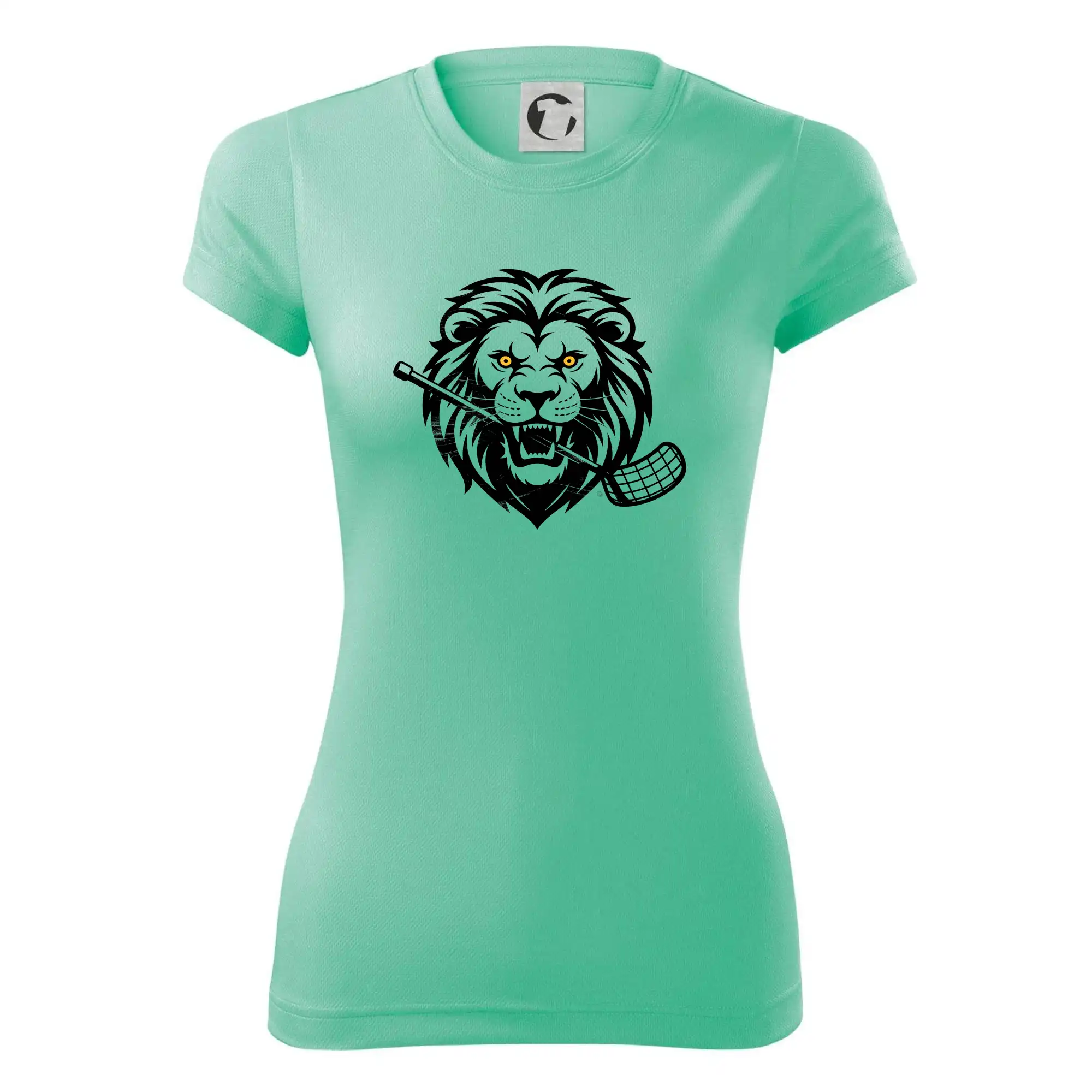 Floorball - Lev s hokejkou v tlamě