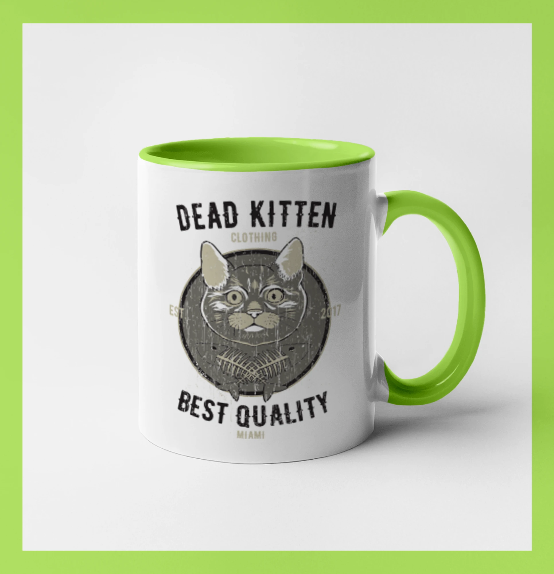 Vtipná tričká s mačkou - Cat deadkitten - Hrnček 