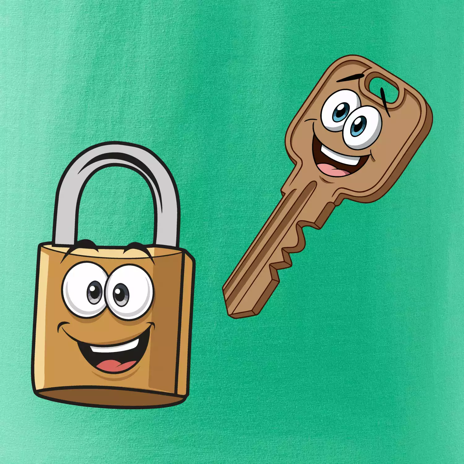 Parové triko - Zámek a klíč