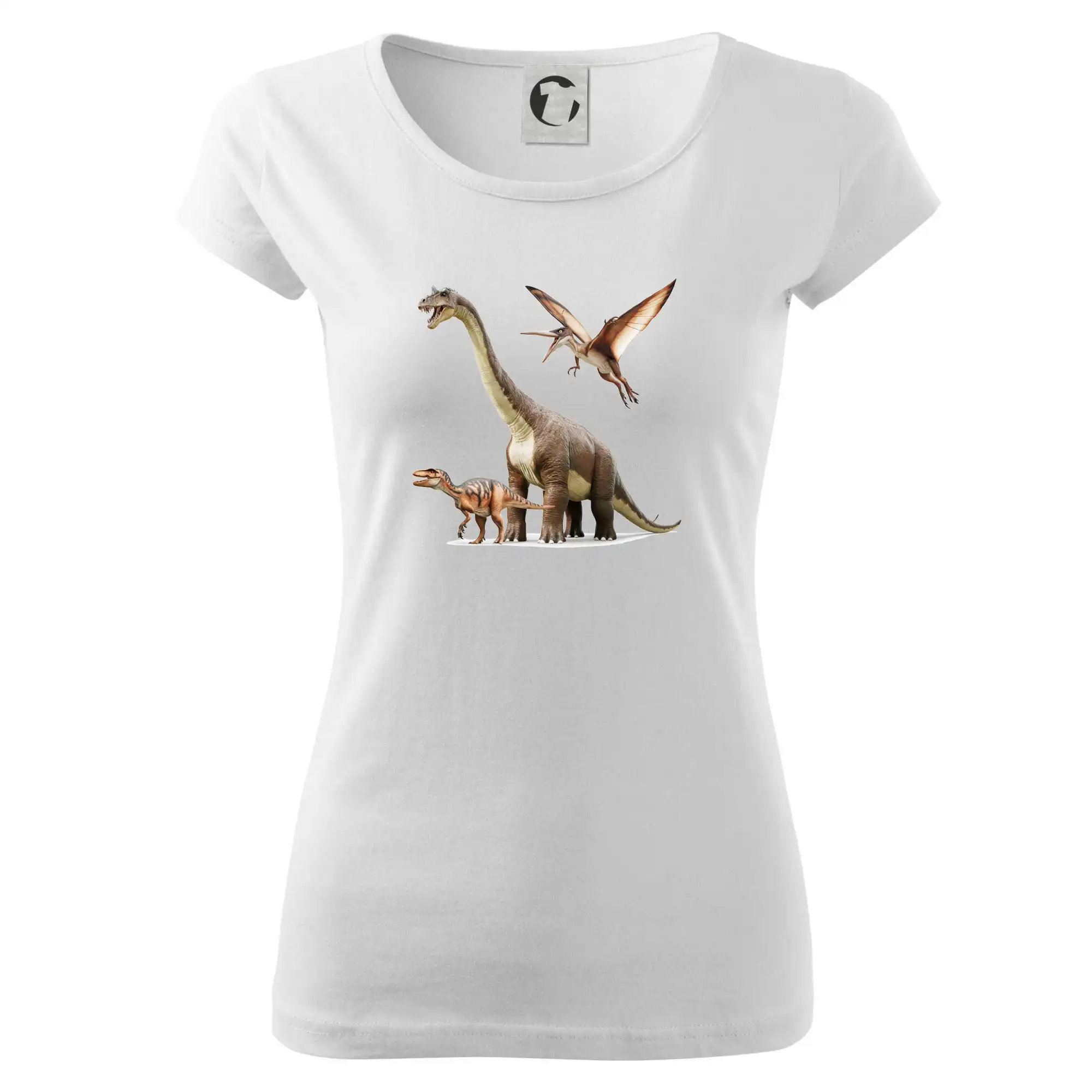 Tričká so zvieratami - Fotka s dinosaurami - Dámske tričko Pure