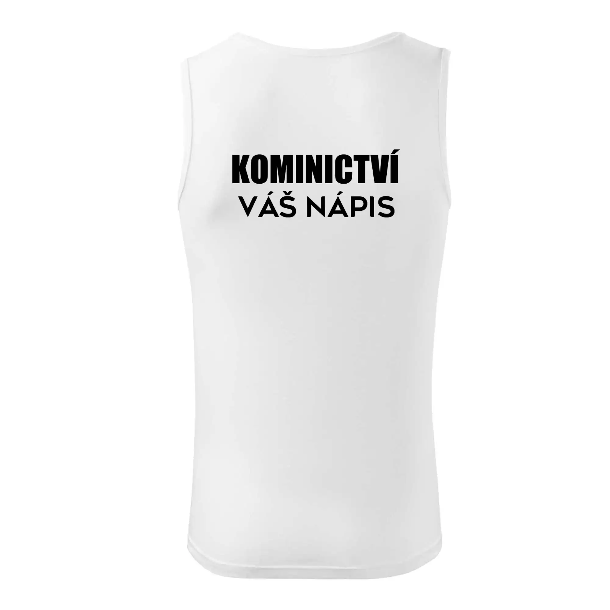 Kominík logo + nápis na zádech