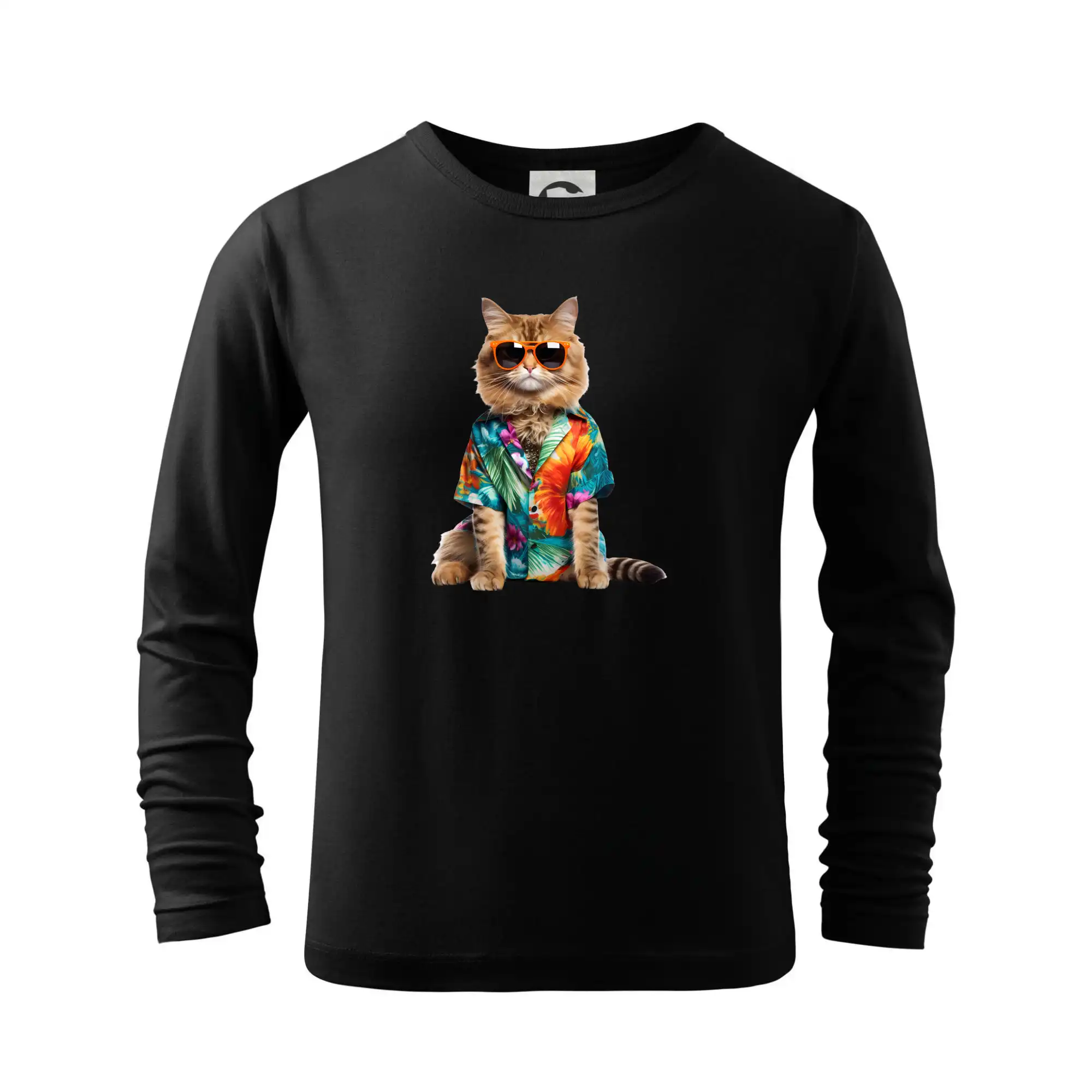 Vtipná tričká s mačkou - Mačka v lete - Tričko detské Long Sleeve