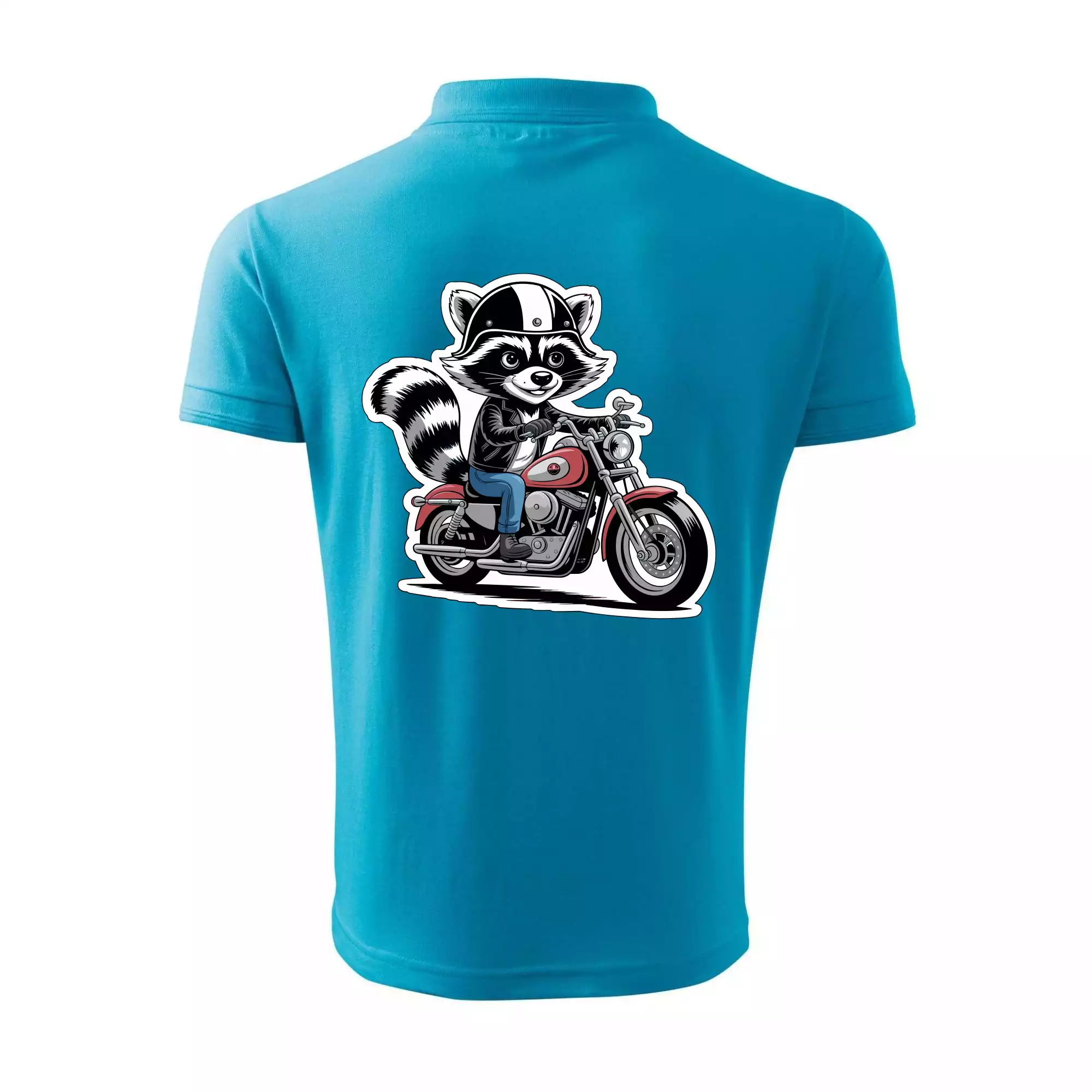 Mýval na motorce kreslený