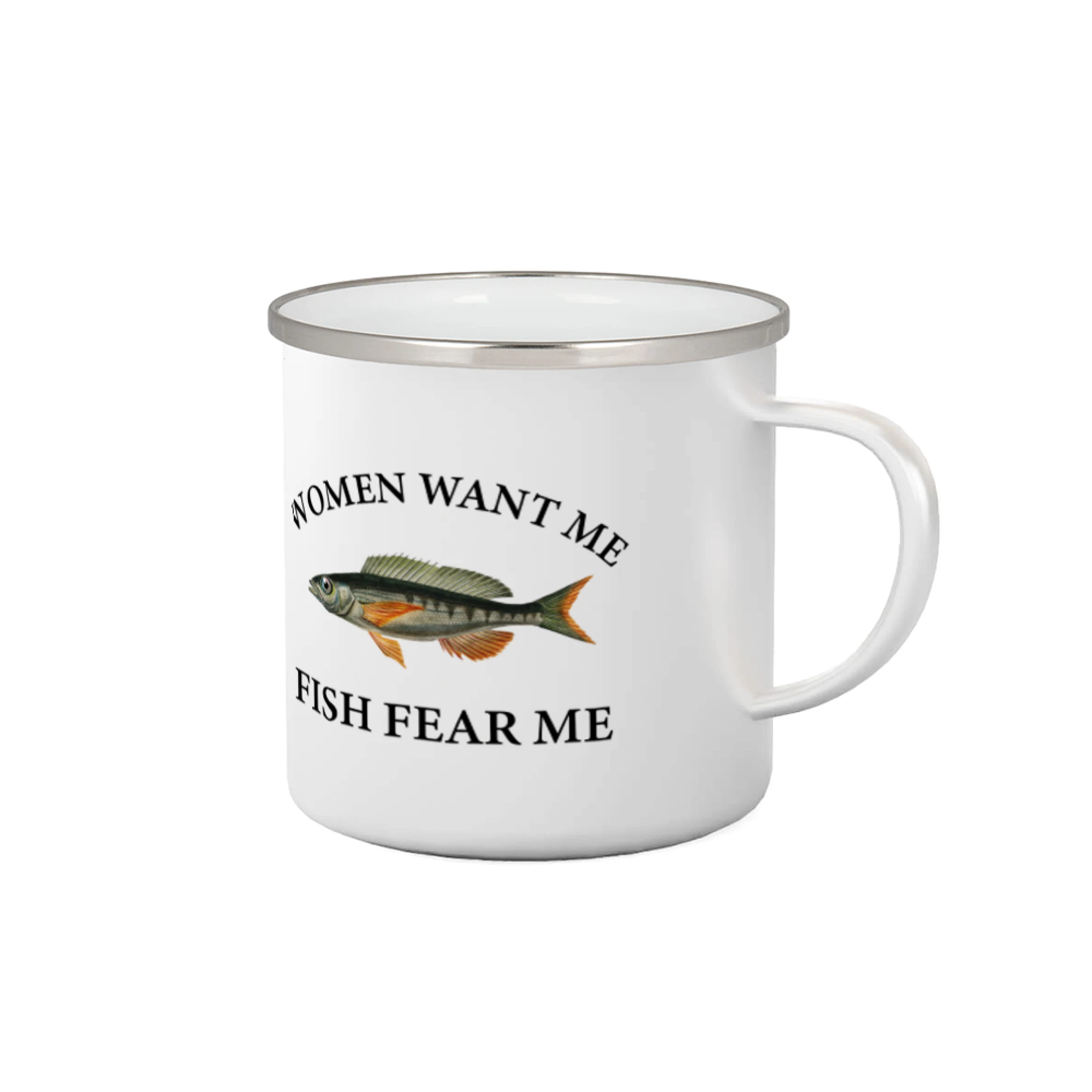 Tričká pre rybárov s potlačou - Women want me, fish fear me - Plecháčik