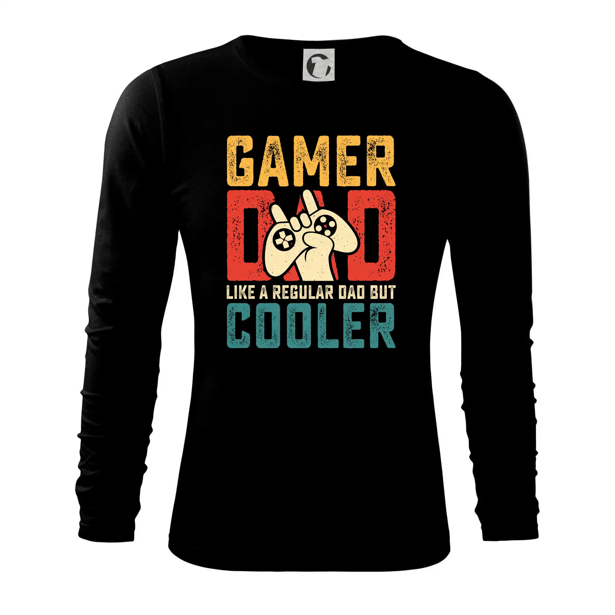 Tričká pre ajťákov - Gamer dad like a regular dad but cooler - Tričko s dlhým rukávom FIT-T long sleeve