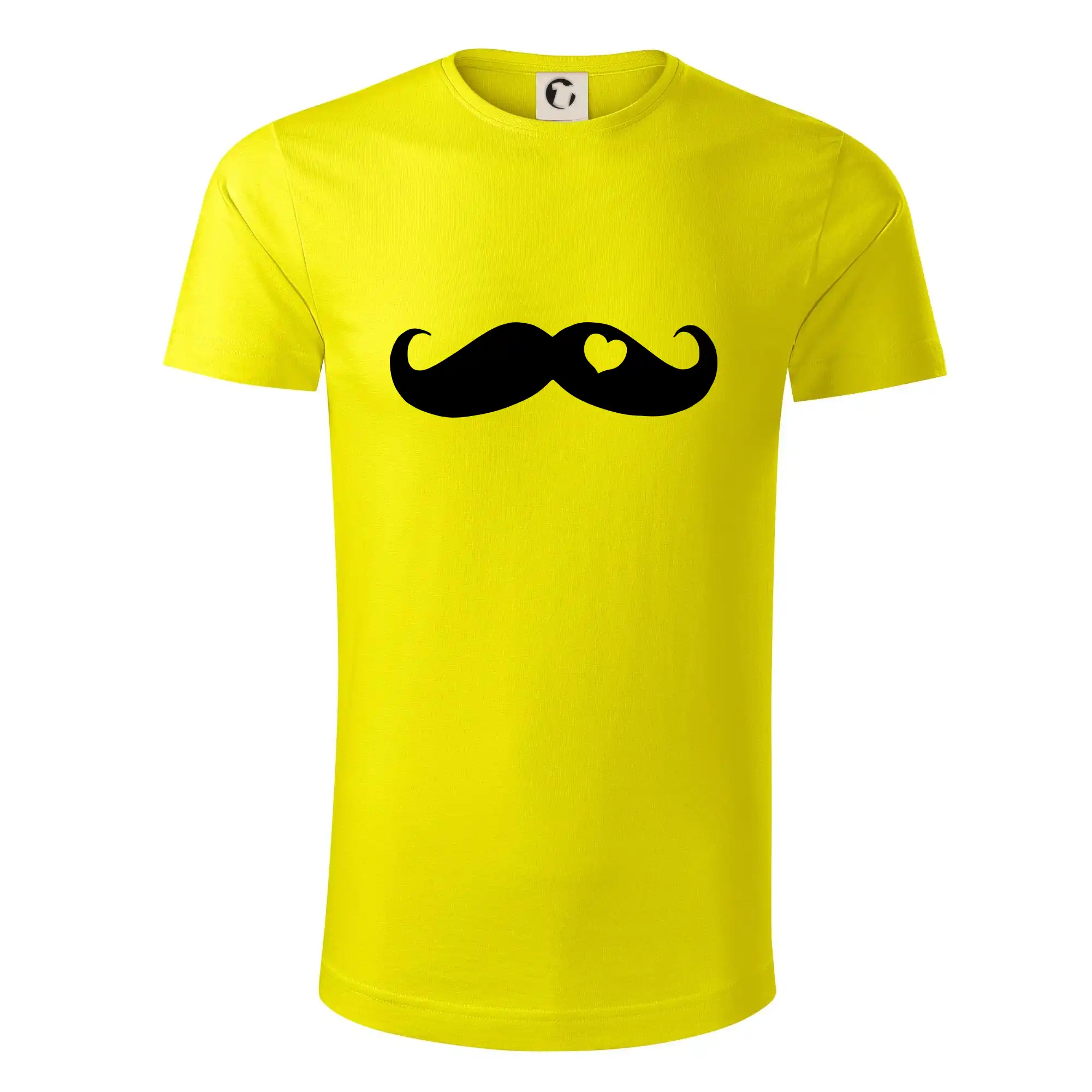 Tričká s fúzikmi - Mustache love - Tričko z organickej bavlny
