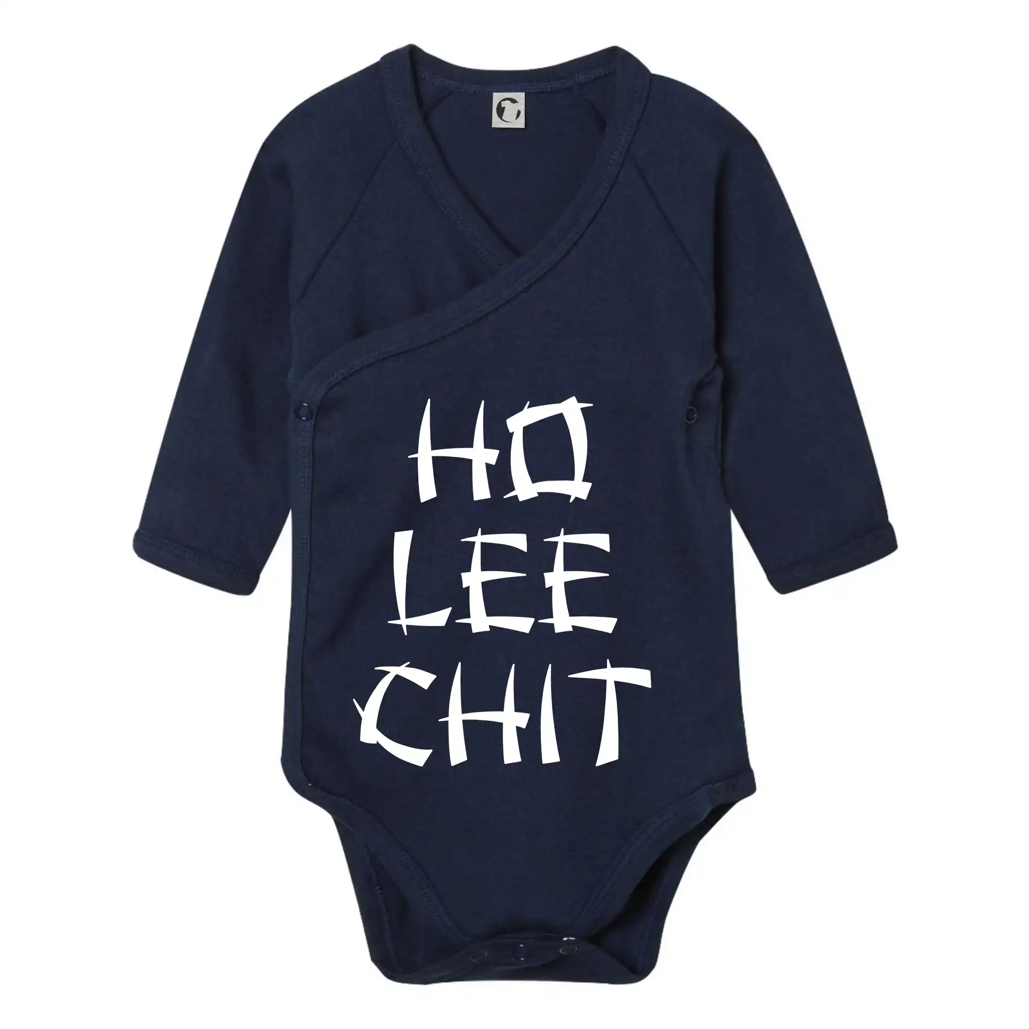 Grafické tričká - Ho lee chit - Body zavinovacie s dlhým rukávom