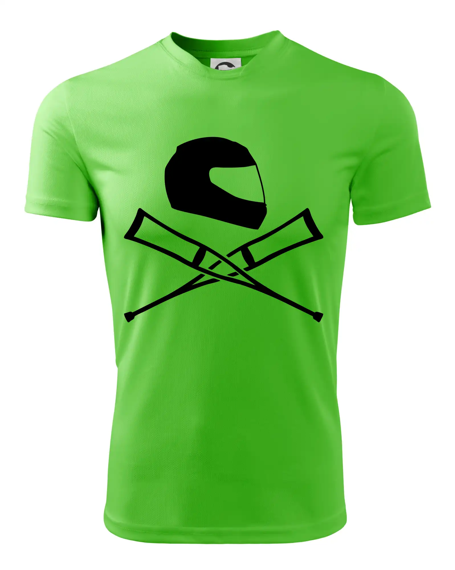 Tričko s cestnou motorkou - Cestná helma / barle - Detské tričko športové