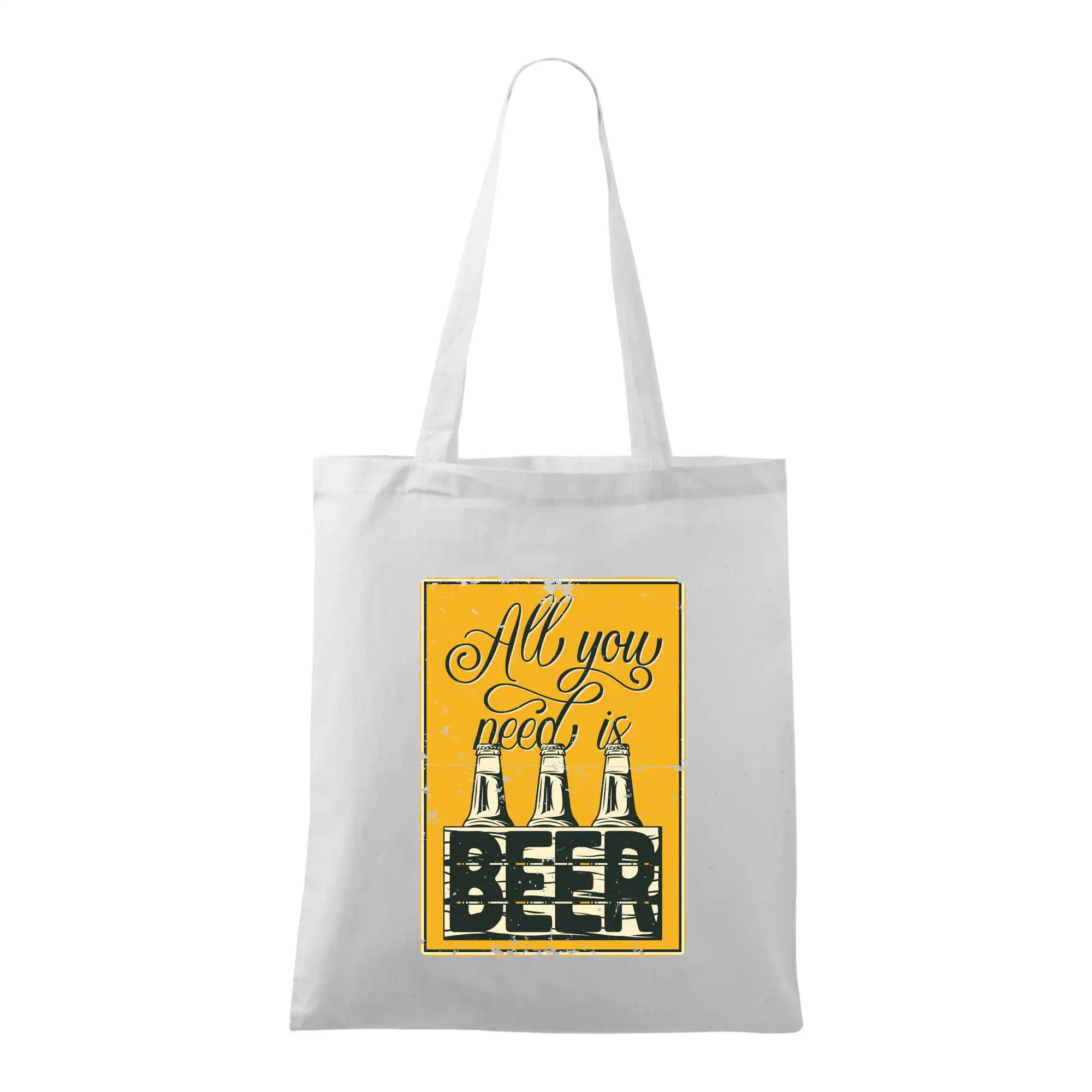 Vtipná tričká pre pivárov - All you need is beer - Taška bavlnená