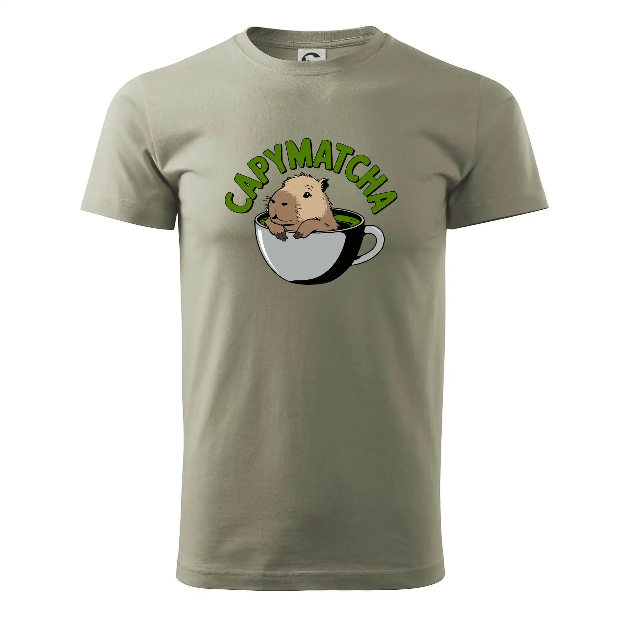 Tričká so zvieratami - Capybara papymatcha - Pánske tričko nižšej gramáže