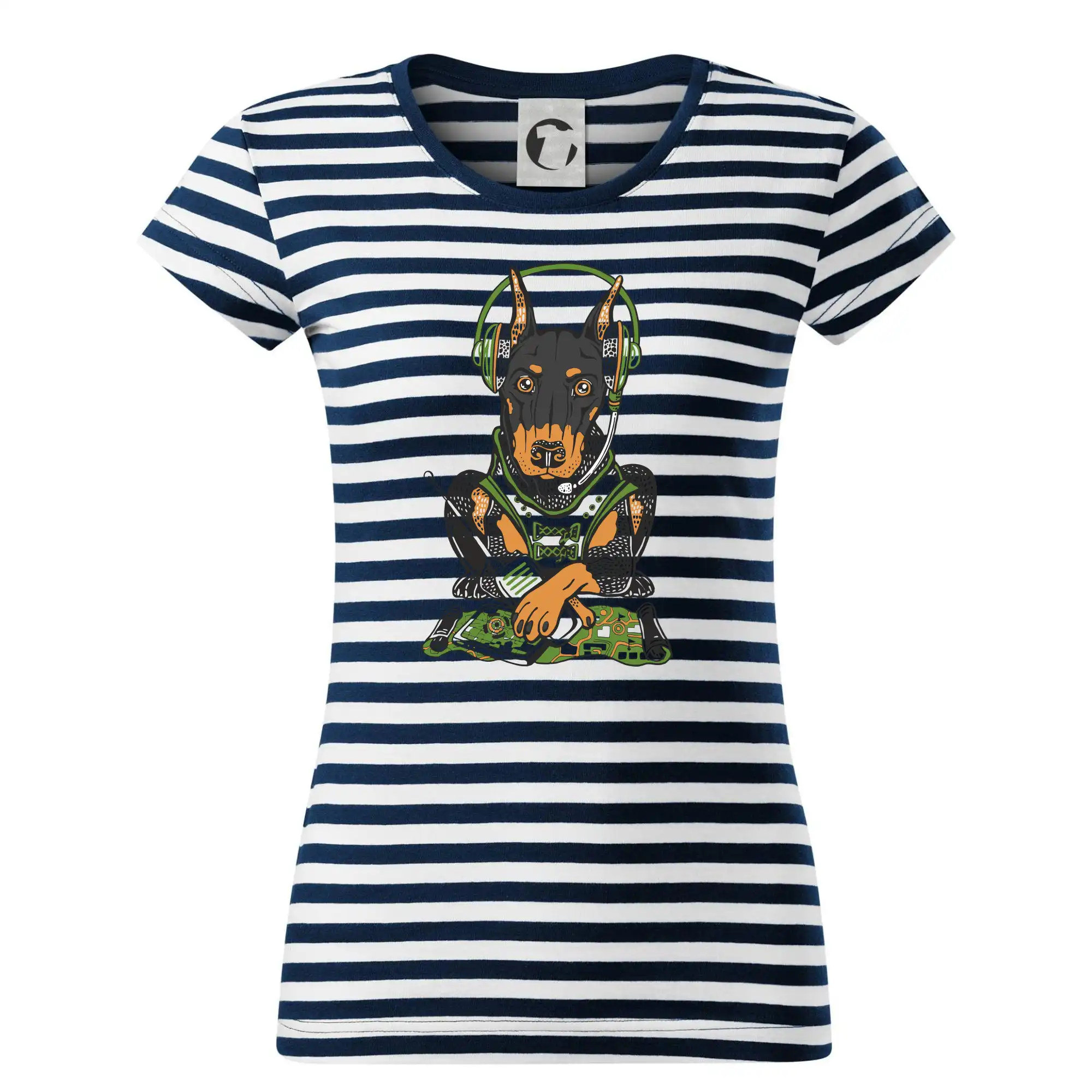 Ostatné psie plemená - Bojový doberman (Pecka design) - Tričko na vodu