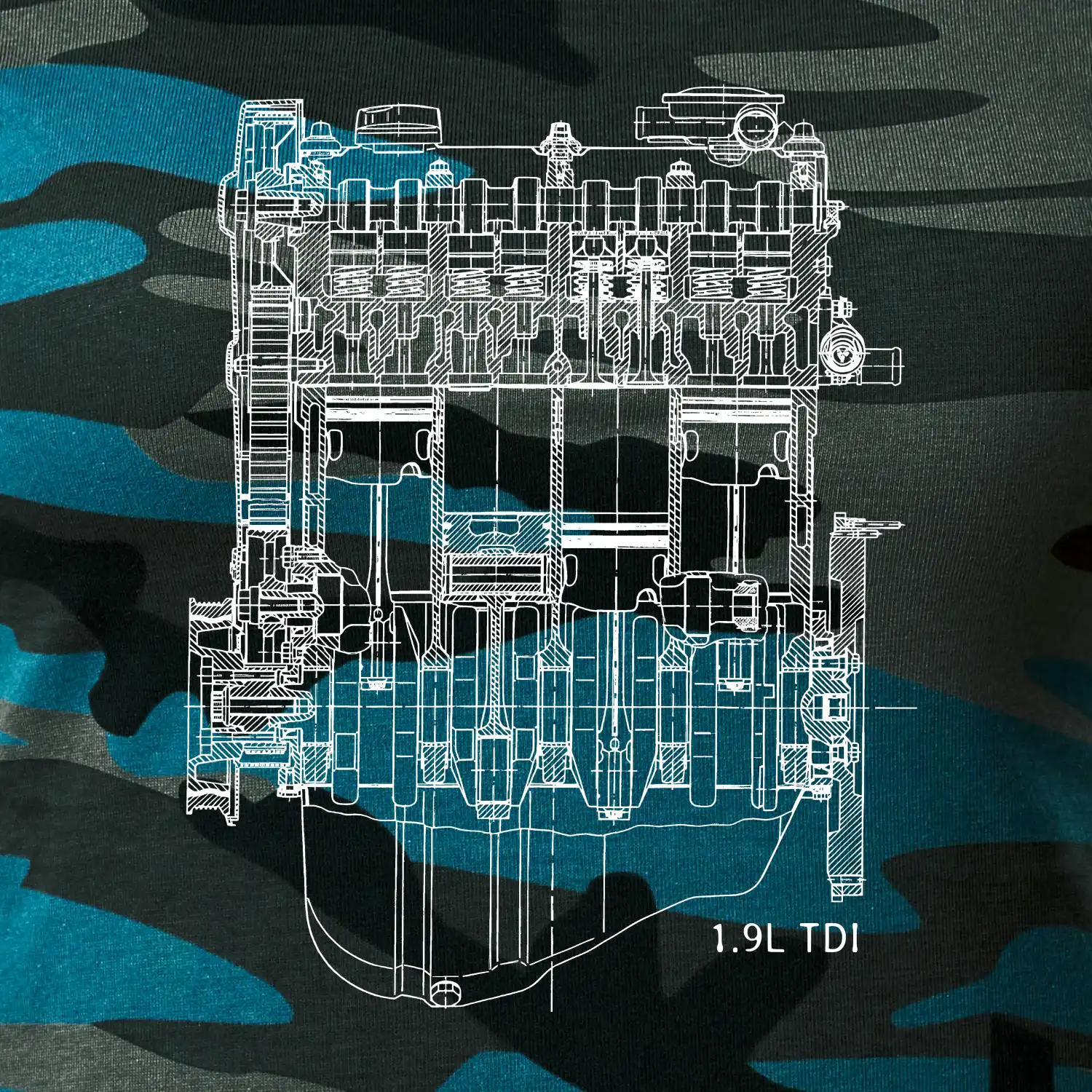 Motor Škoda/ VW 1.9L  TDI ze předu