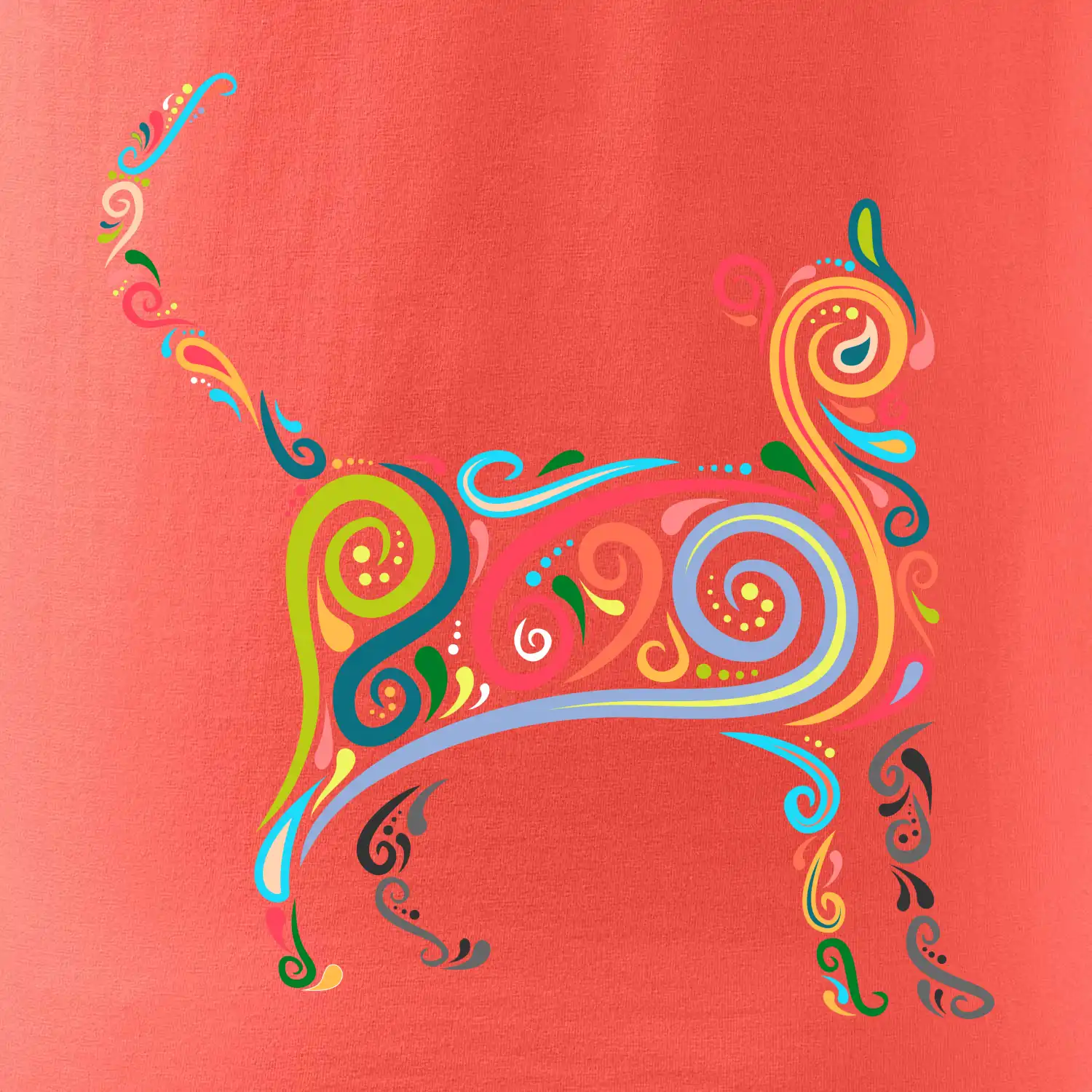 Kočka barevné křivky