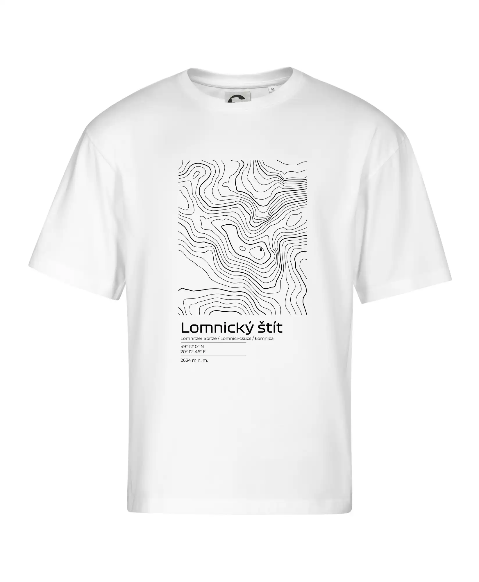 Lomnický štít - vrstevnice v obdélníku