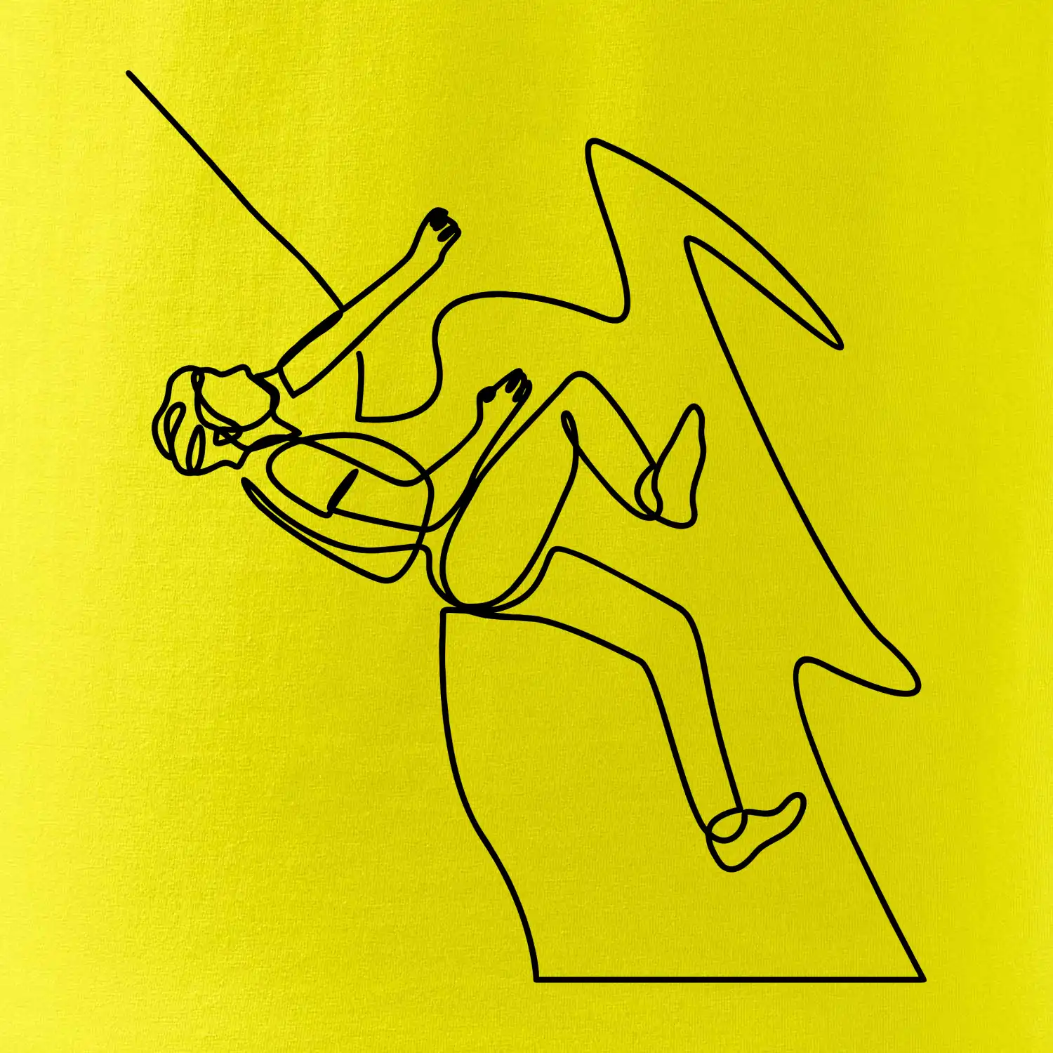 Lezec na skále jedním tahem