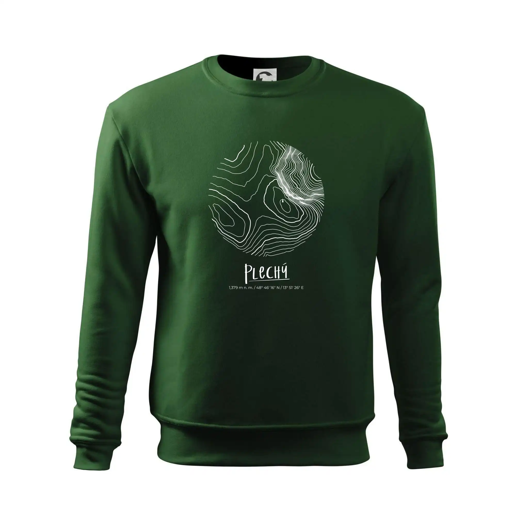 Plechý - vrstevnice v kruhu