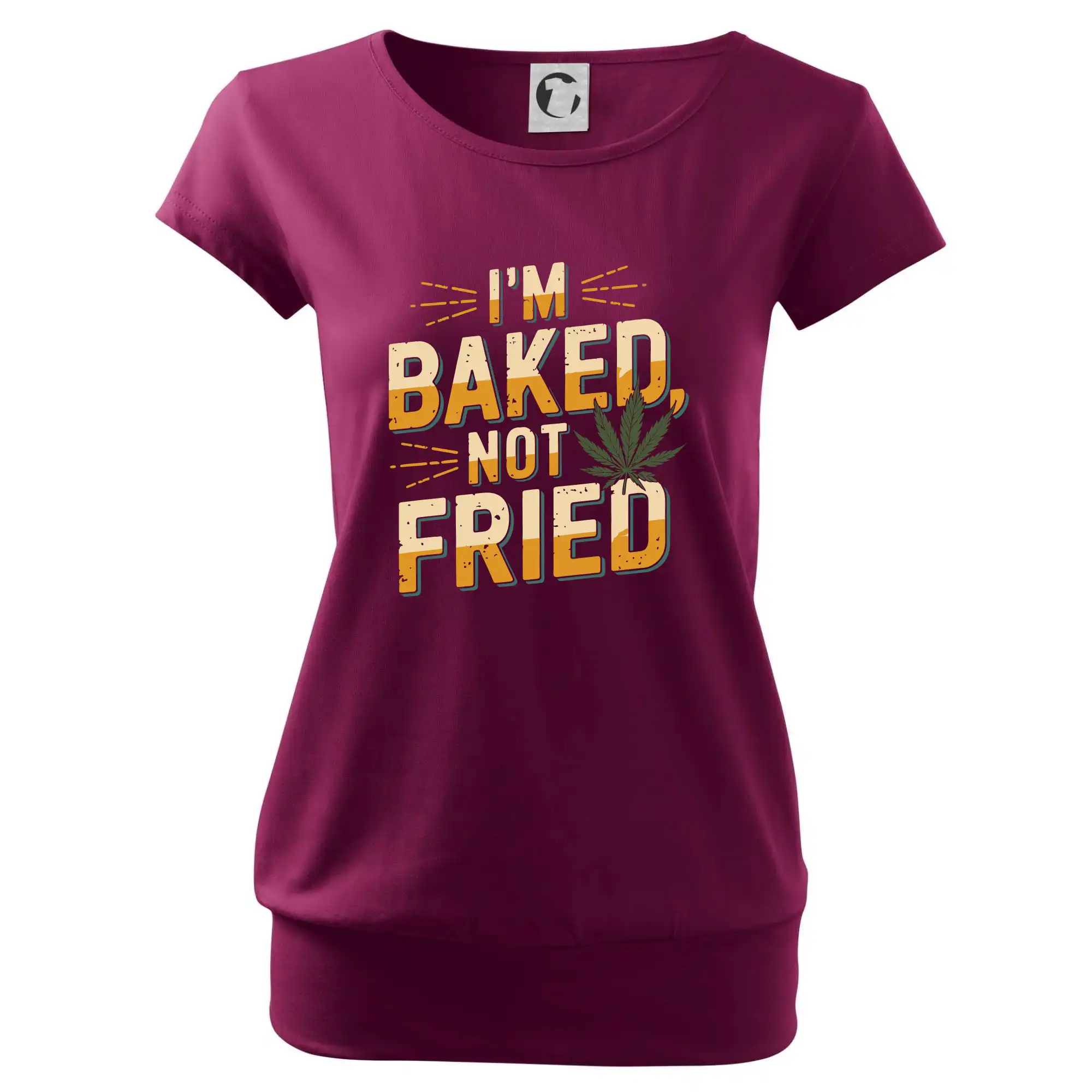 Tričká pre pohodový ľudí - Marihuana - Iam baked not fried - Voľné tričko city