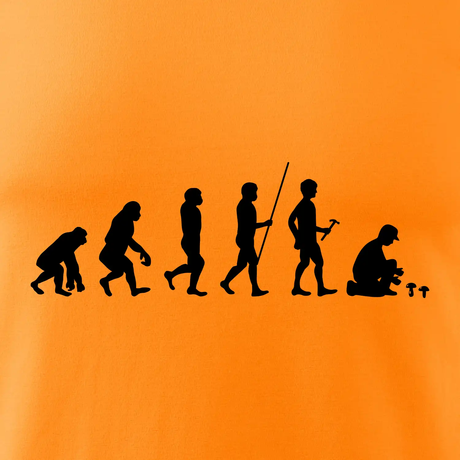 Evoluce houbař muž