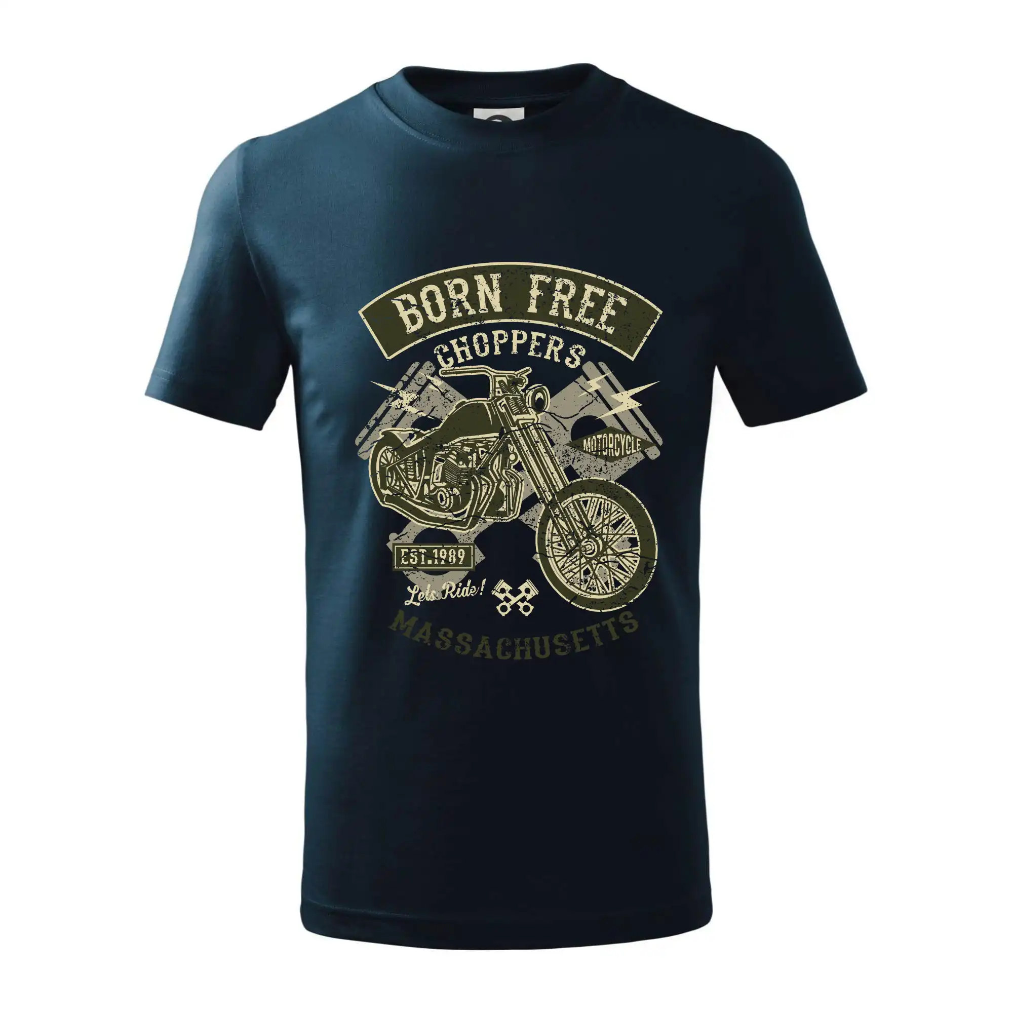 Tričká a mikiny s potlačou motoriek – pre pravých motorkárov - Born Free Choppers - Tričko detské bavlnené