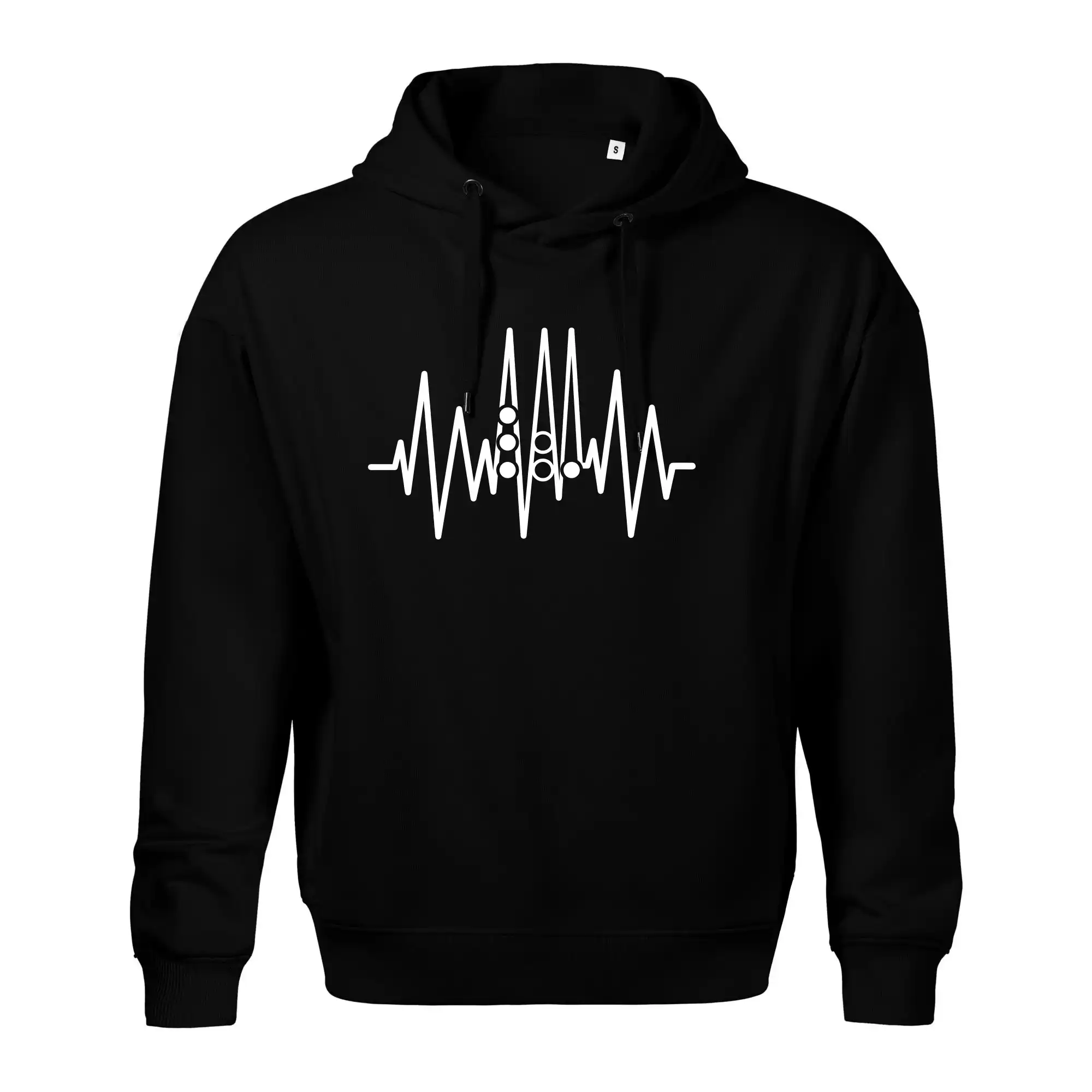 Tričká a mikiny so spoločenskými hrami  - Backgammon  EKG - Oversized mikina pánska Moon - kratšia + širšia
