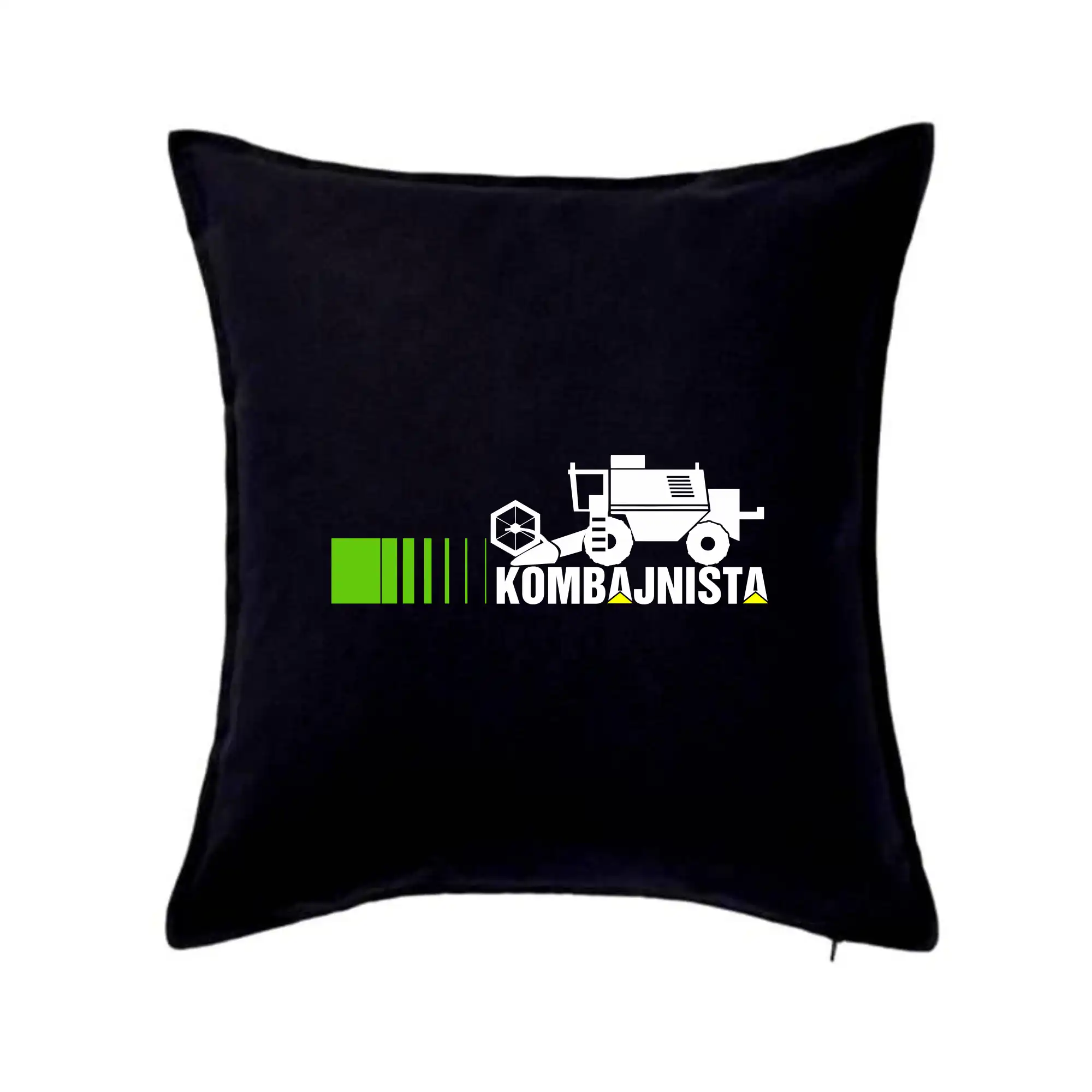 Kombajnista zelená a žlutá
