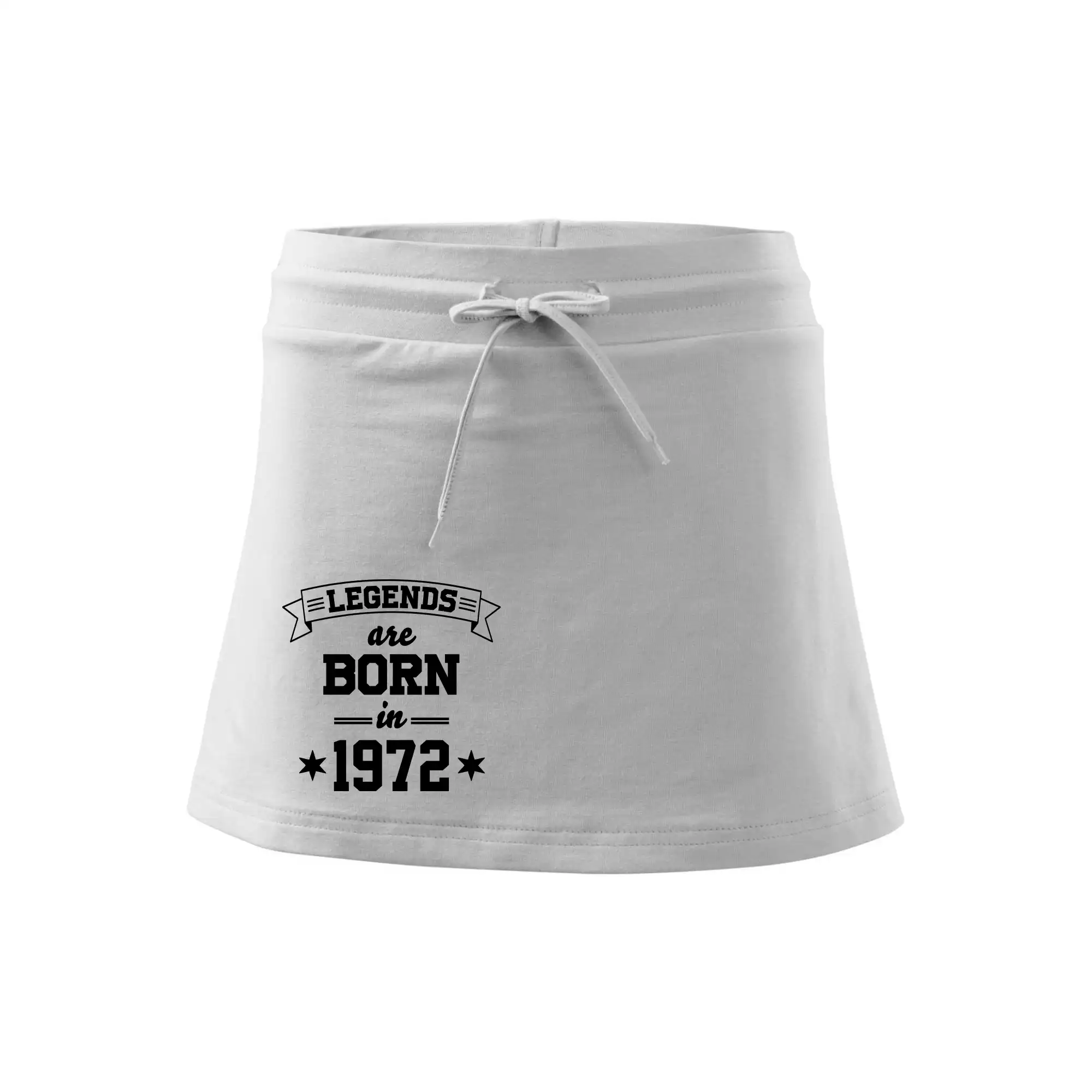 Trička s ročníkom 1972 - Legends are born in 1972 - Športová sukne - two in one