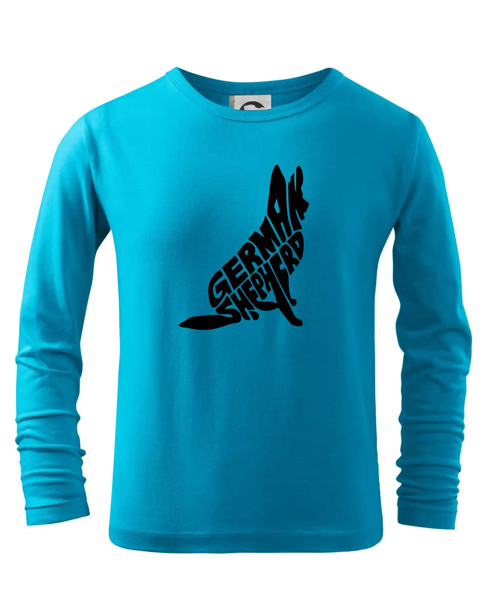 Nemecký ovčiak - Nemecký ovčiak sediaci napis - Tričko detské Long Sleeve