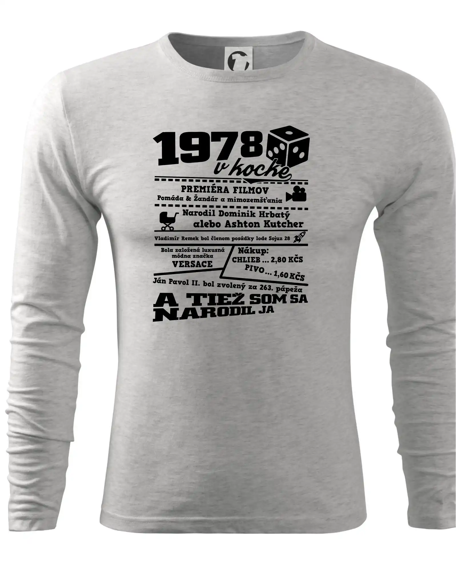 Narodeniny v kocke - 1978 v kocke - Tričko s dlhým rukávom FIT-T long sleeve