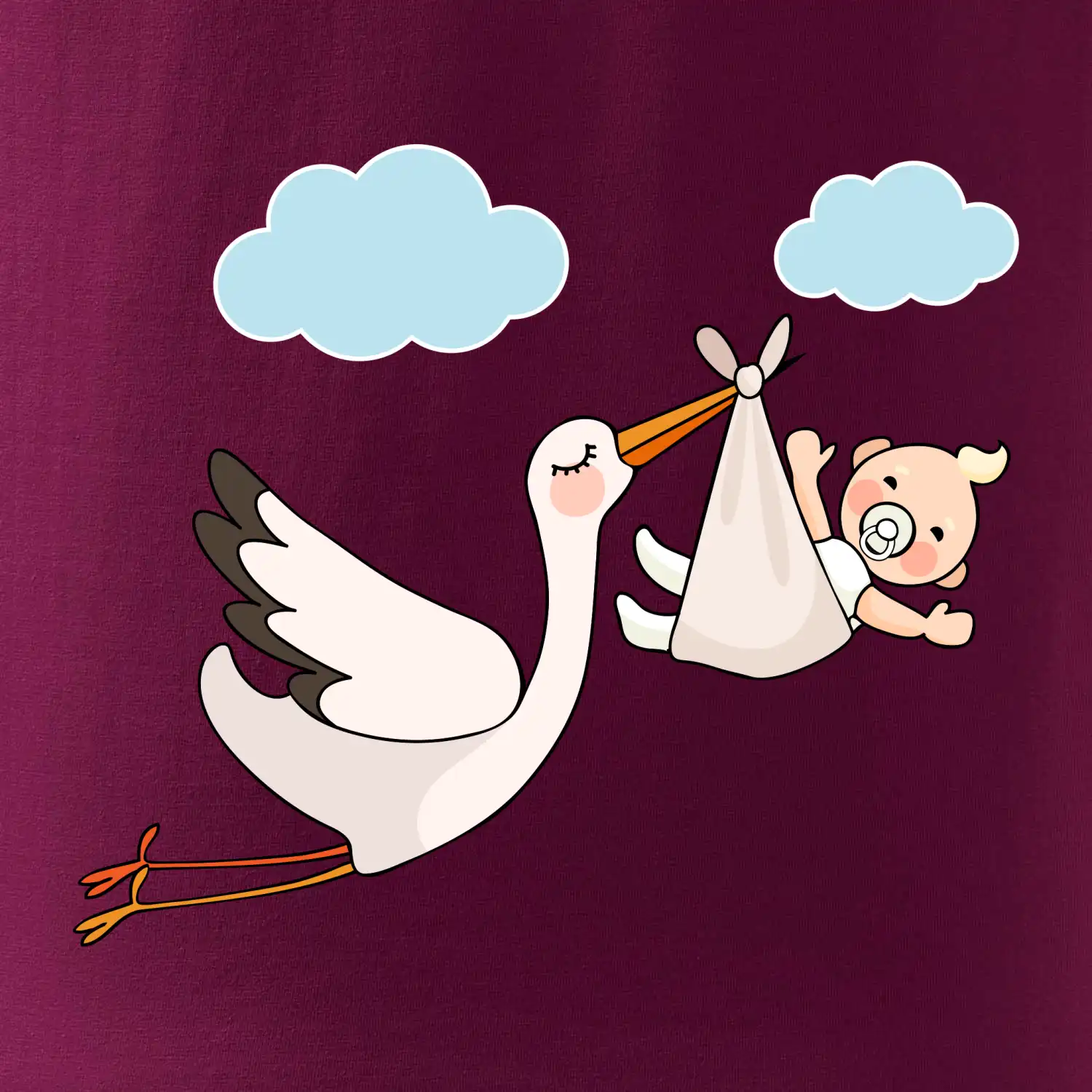 Čáp čekáme miminko - neutrální