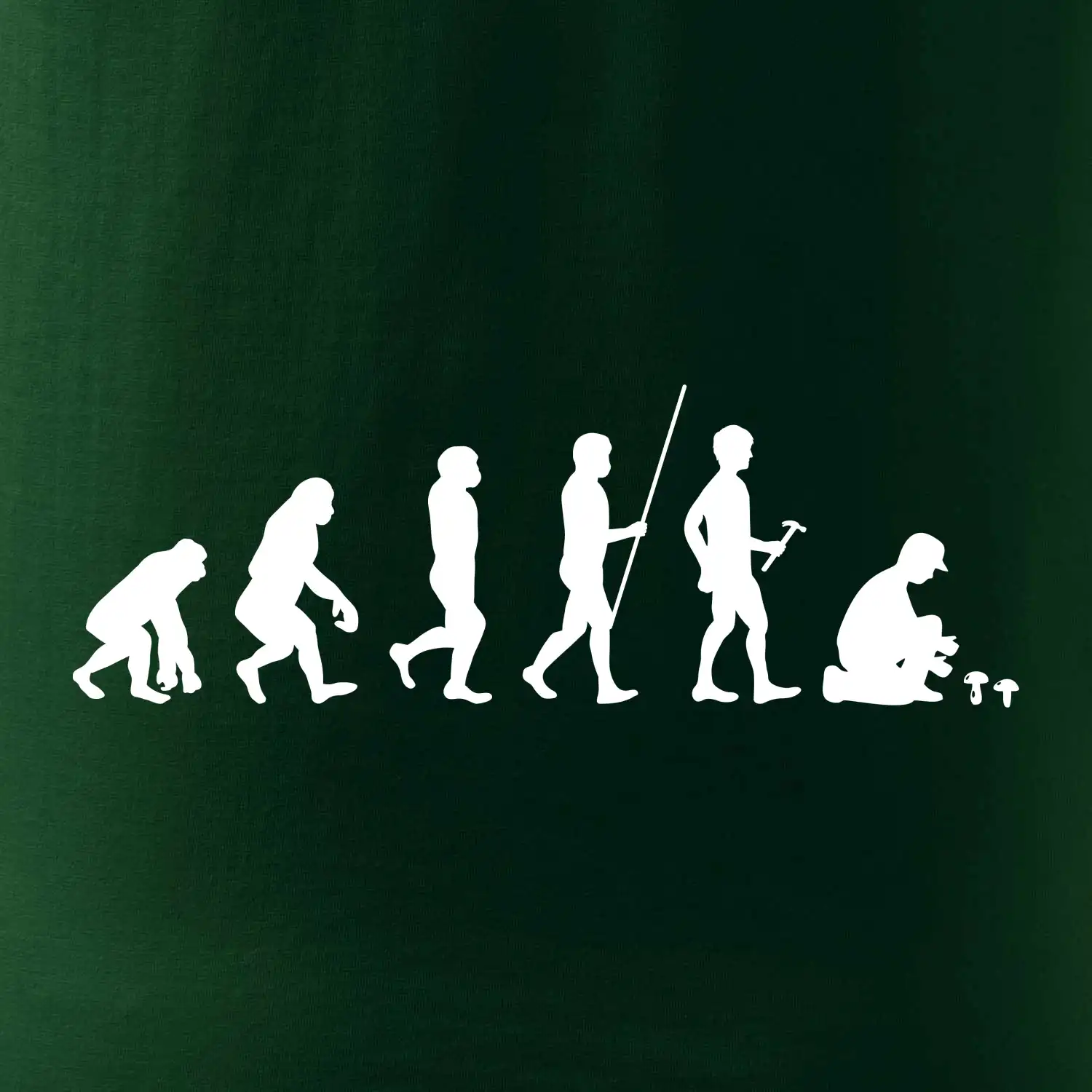 Evoluce houbař muž