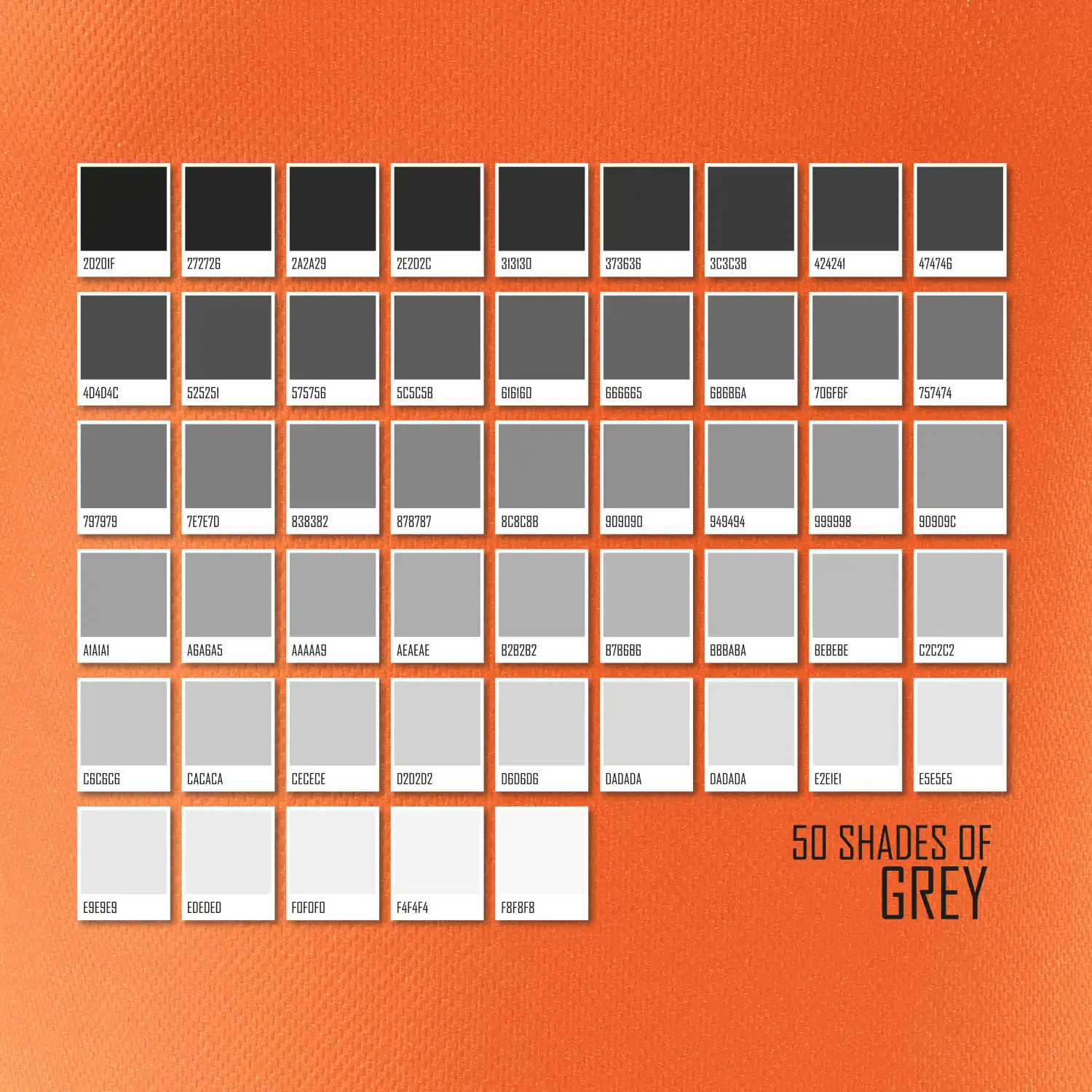50 barevných odstínů šedi
