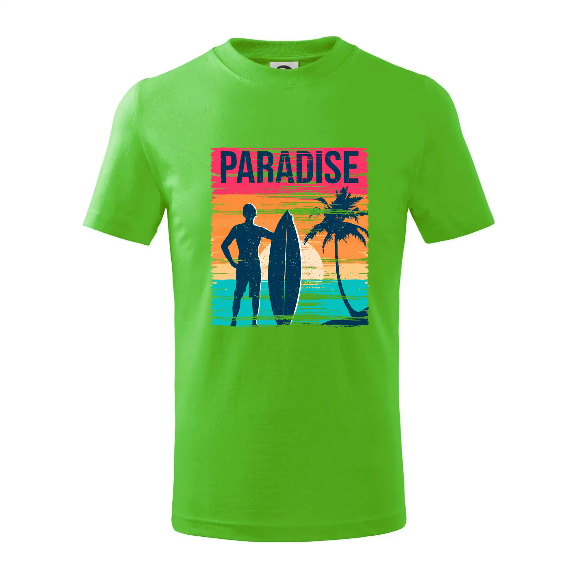 Ostatné mestá / miesta - Paradise - farebný štvorec - Tričko detské bavlnené