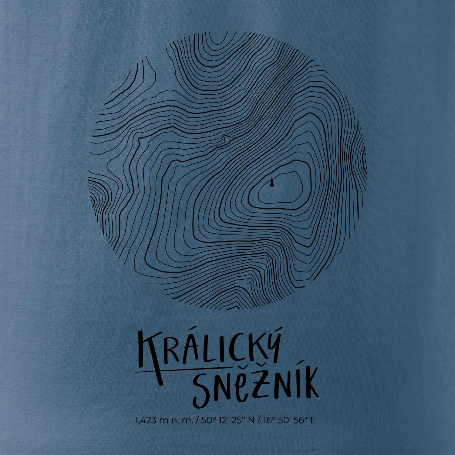 Králický Sněžník - vrstevnice v kruhu