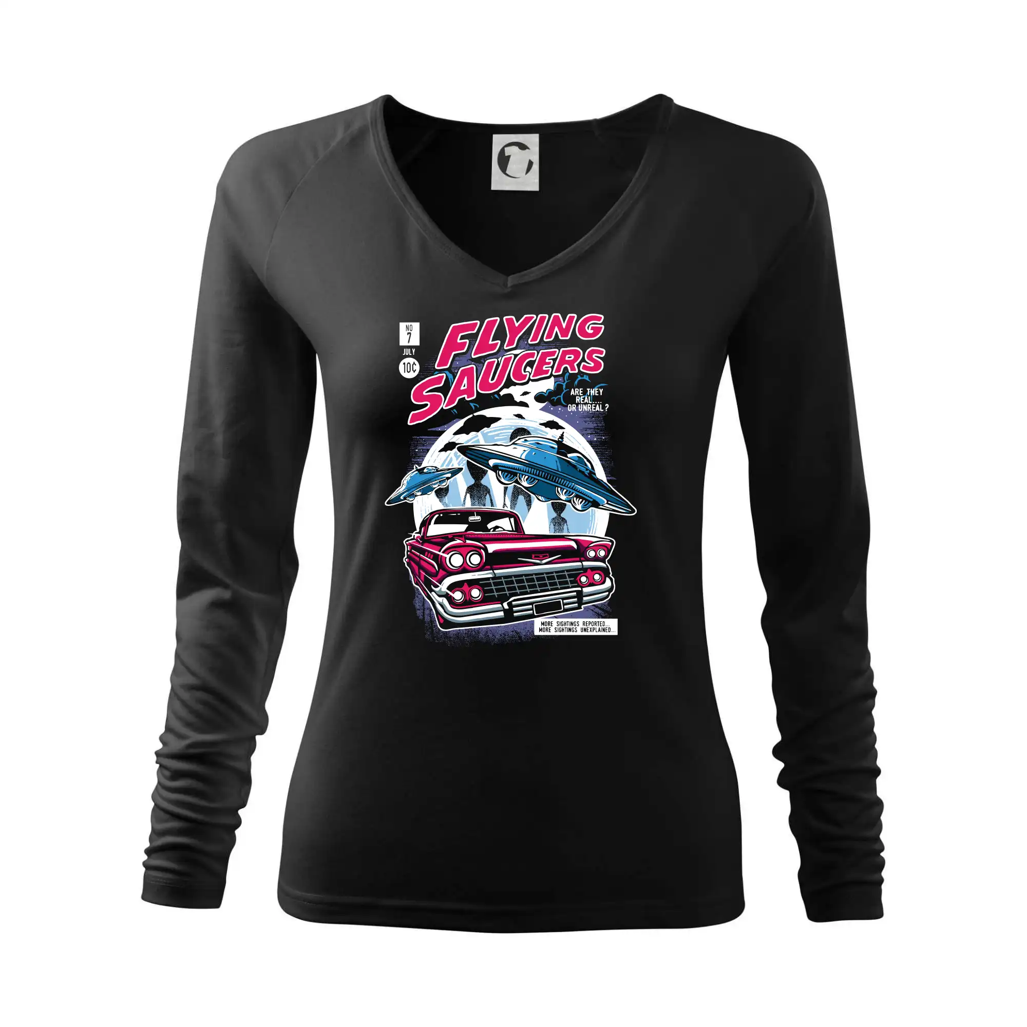 Vesmirne tričká - Flying Saucers - Tričko dámske Elegance