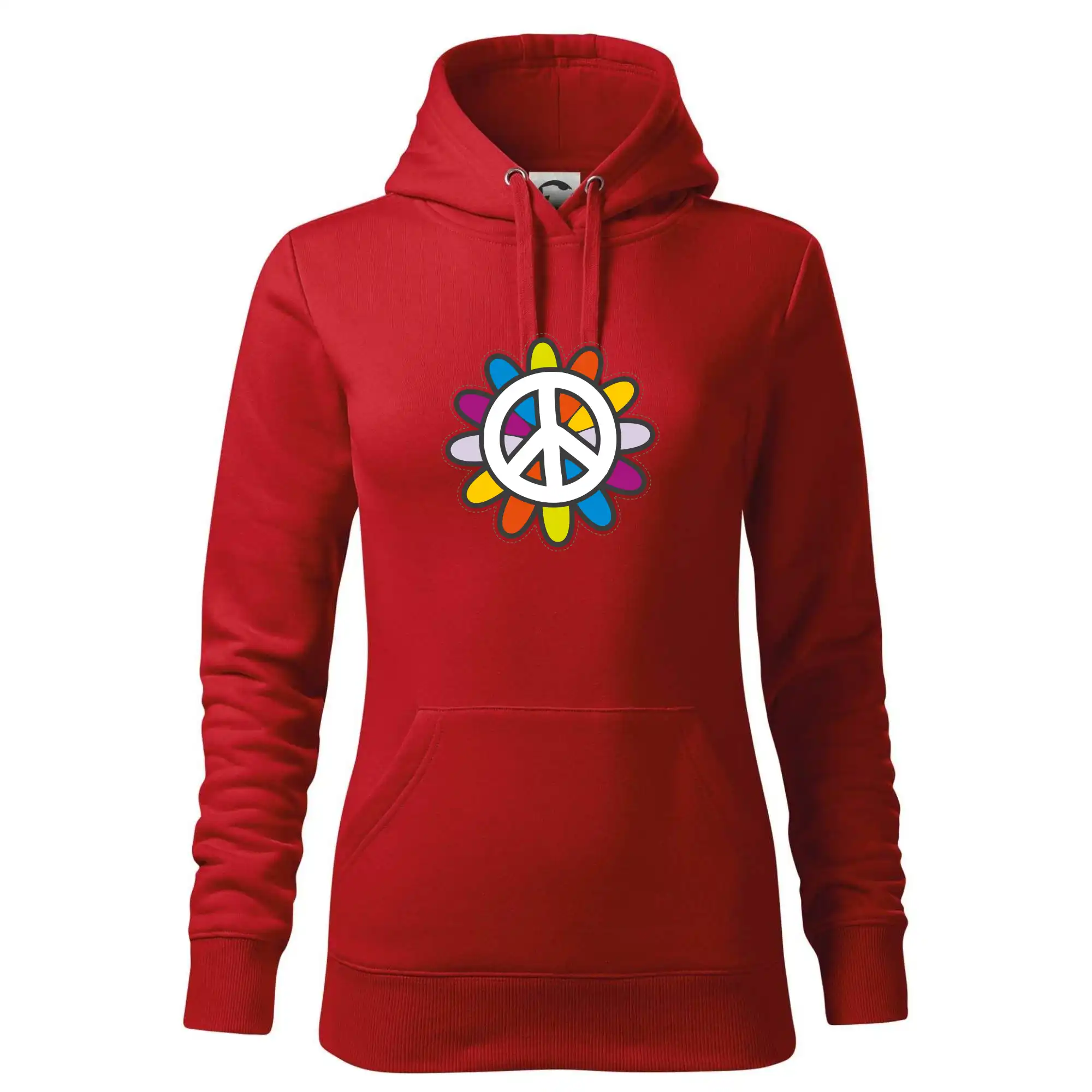 Peace symbol s kreslenou květinou