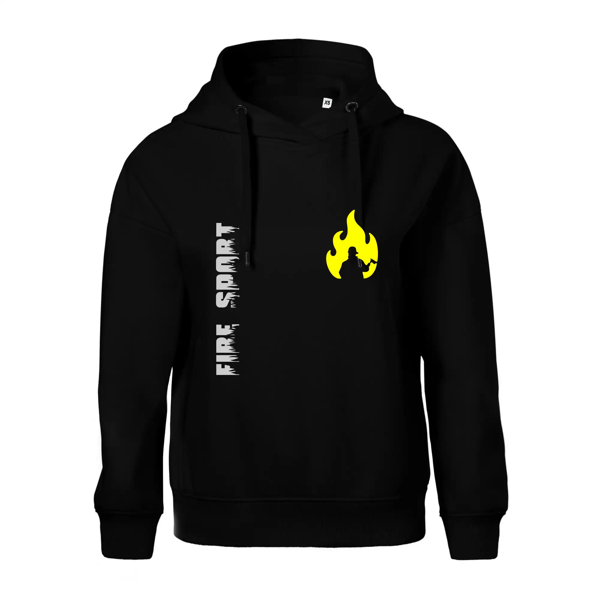 Originálne tričká pre hasičov - DHZ - Váš názov - FLUO + Reflexná potlač - Oversized mikina dámská Moon - kratšia + širšia