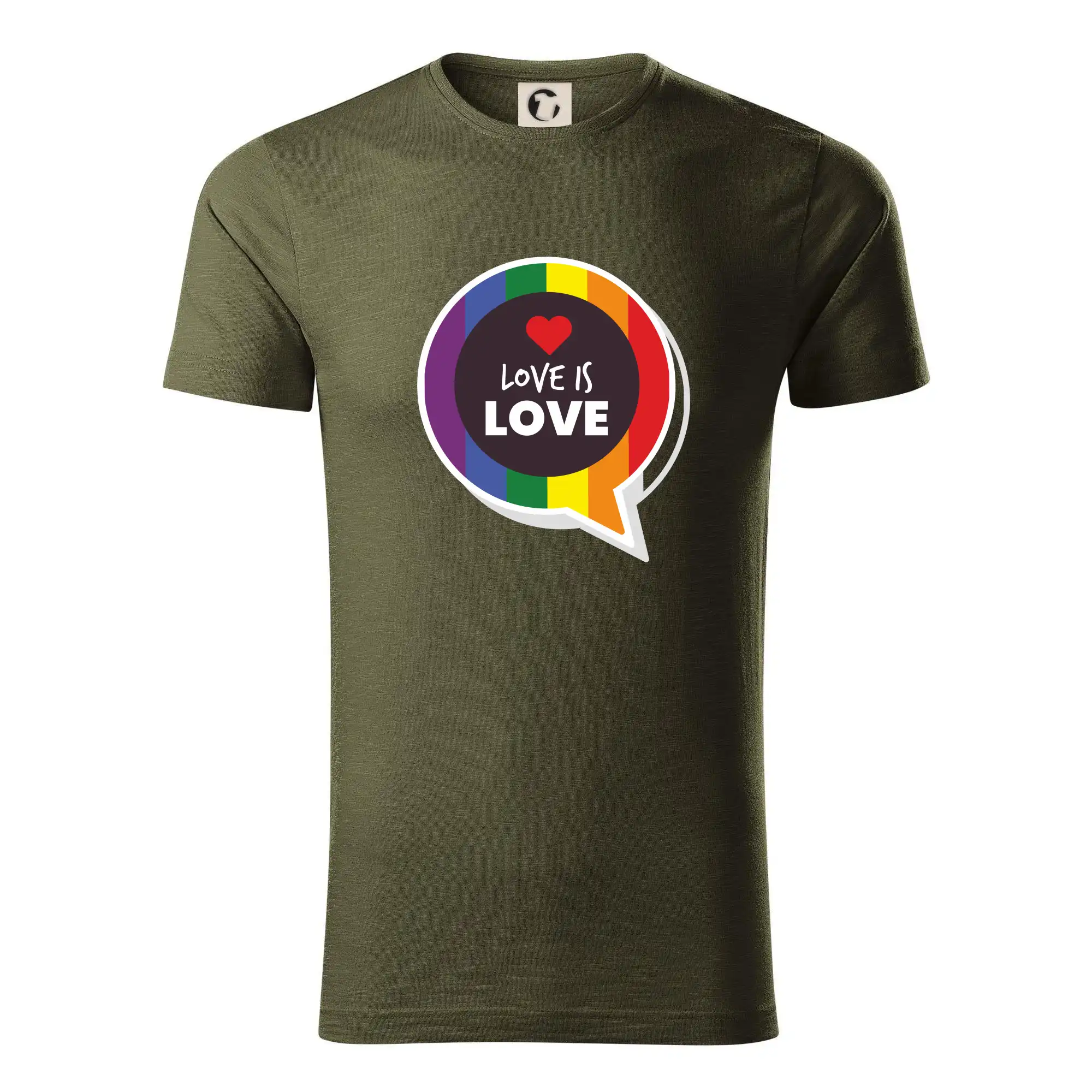 Tričká pre LGBT a Queer komunitu - Love is love bublina - Tričko z organickej bavlny