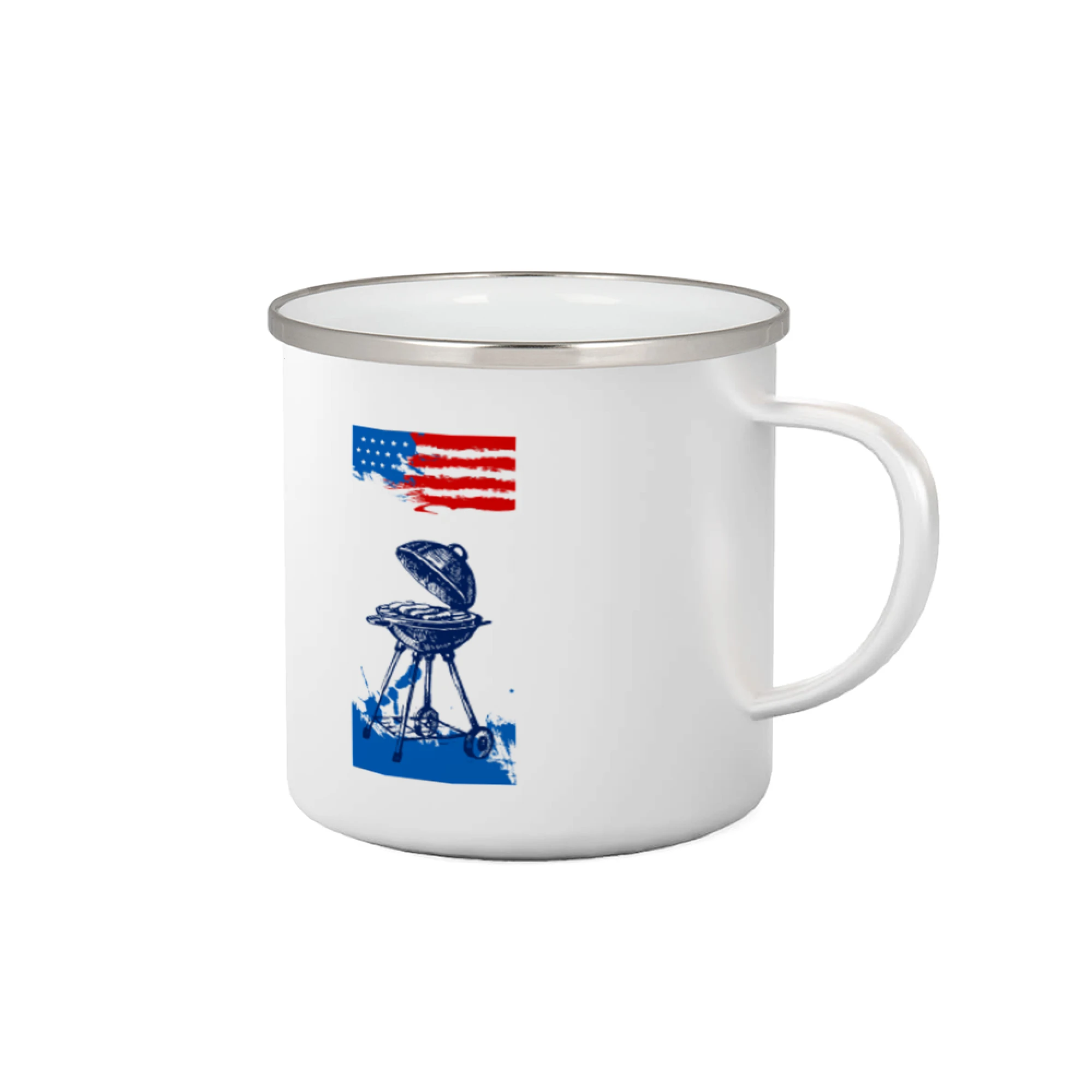 Tričká a zástery na grilovanie - USA BBQ draw grill - Plecháčik