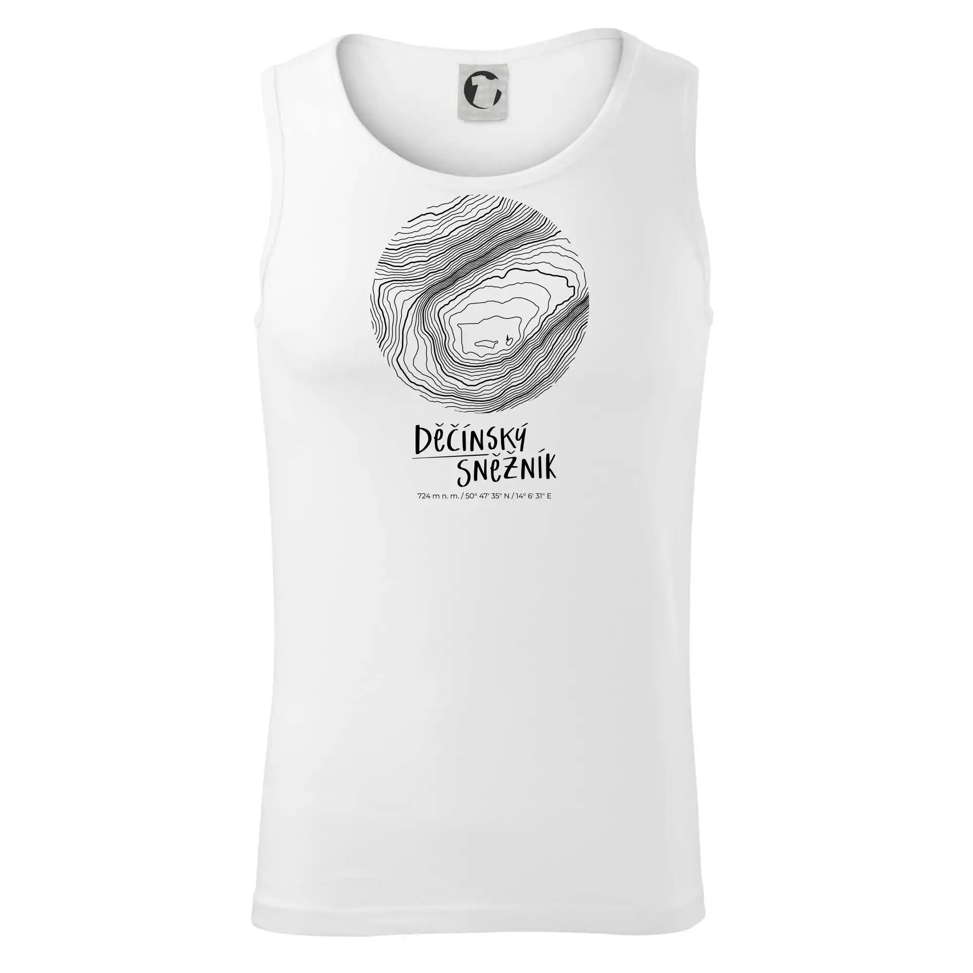 Děčínský Sněžník - vrstevnice v kruhu