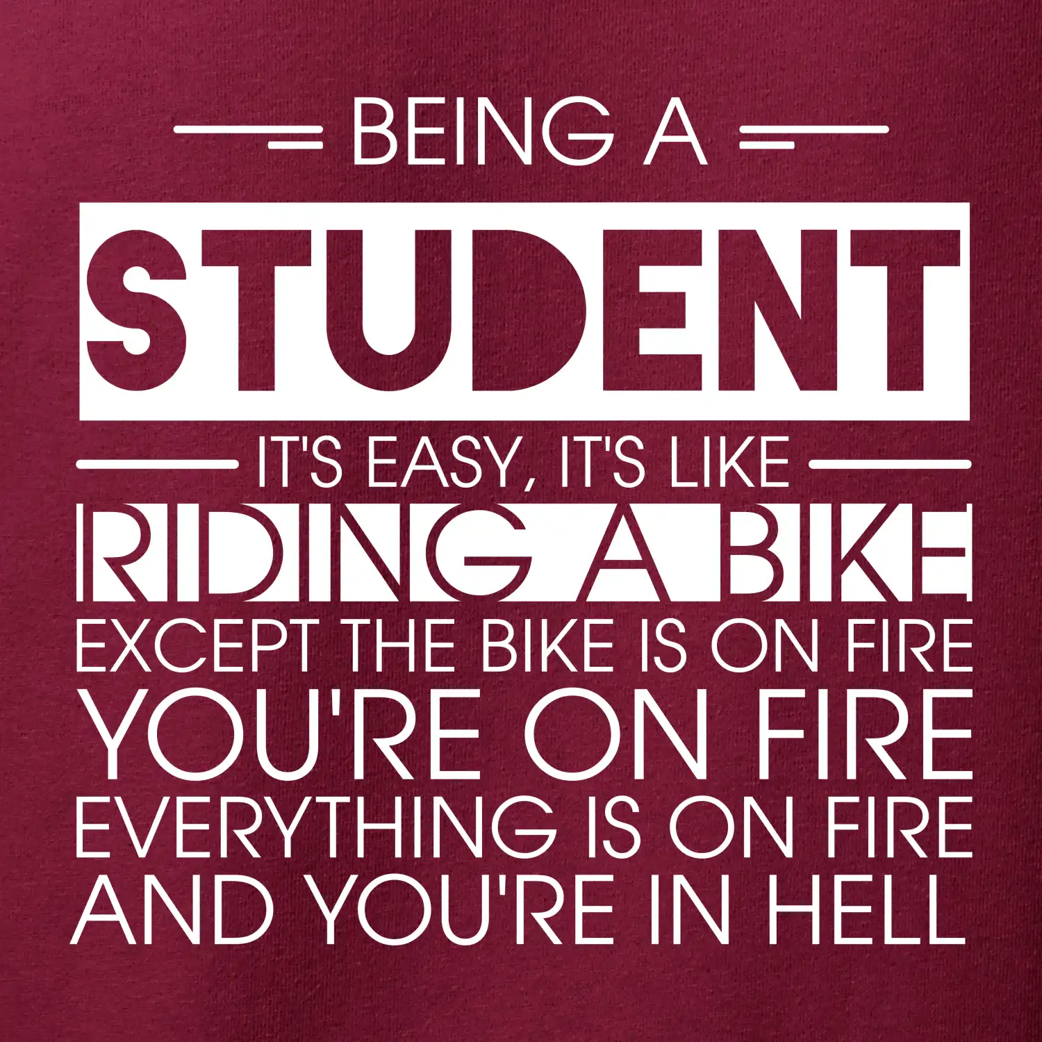 Being a student - bike